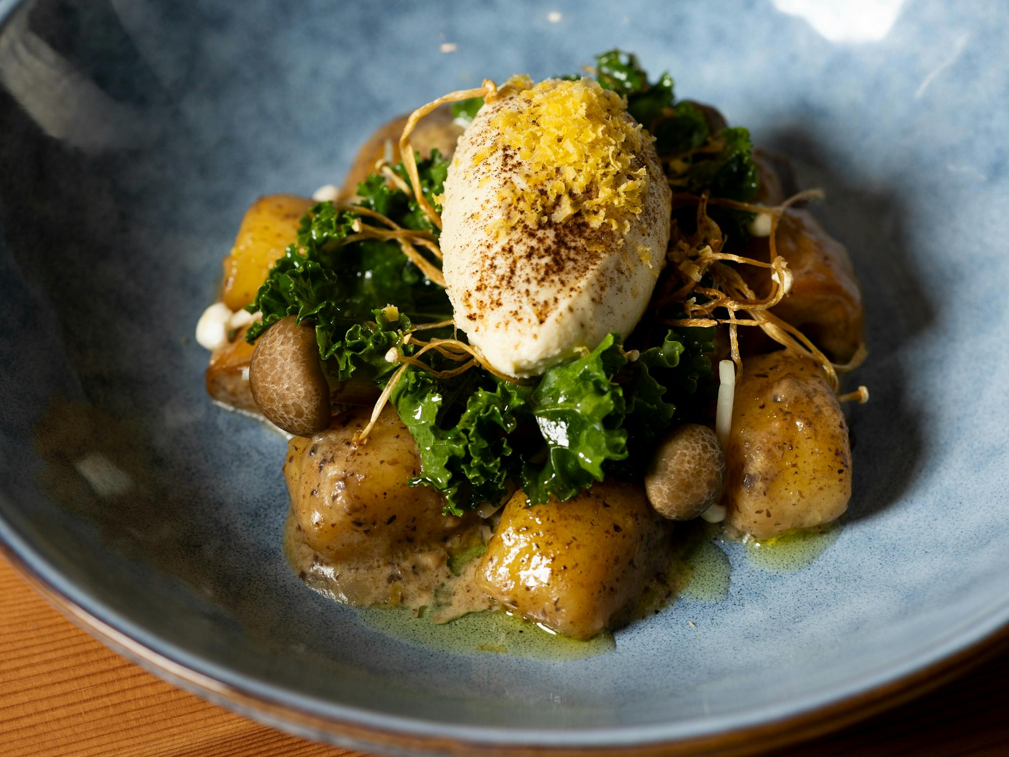 Wild mushroom gnochi