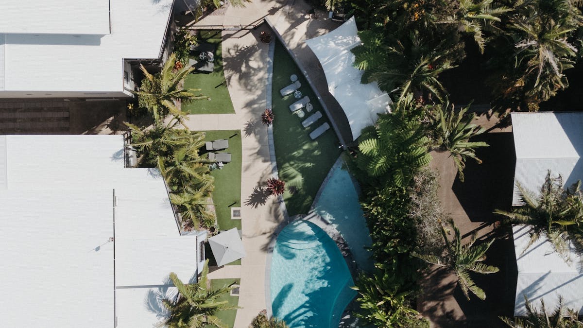 Bird View Pool Area Bird View Pool Area