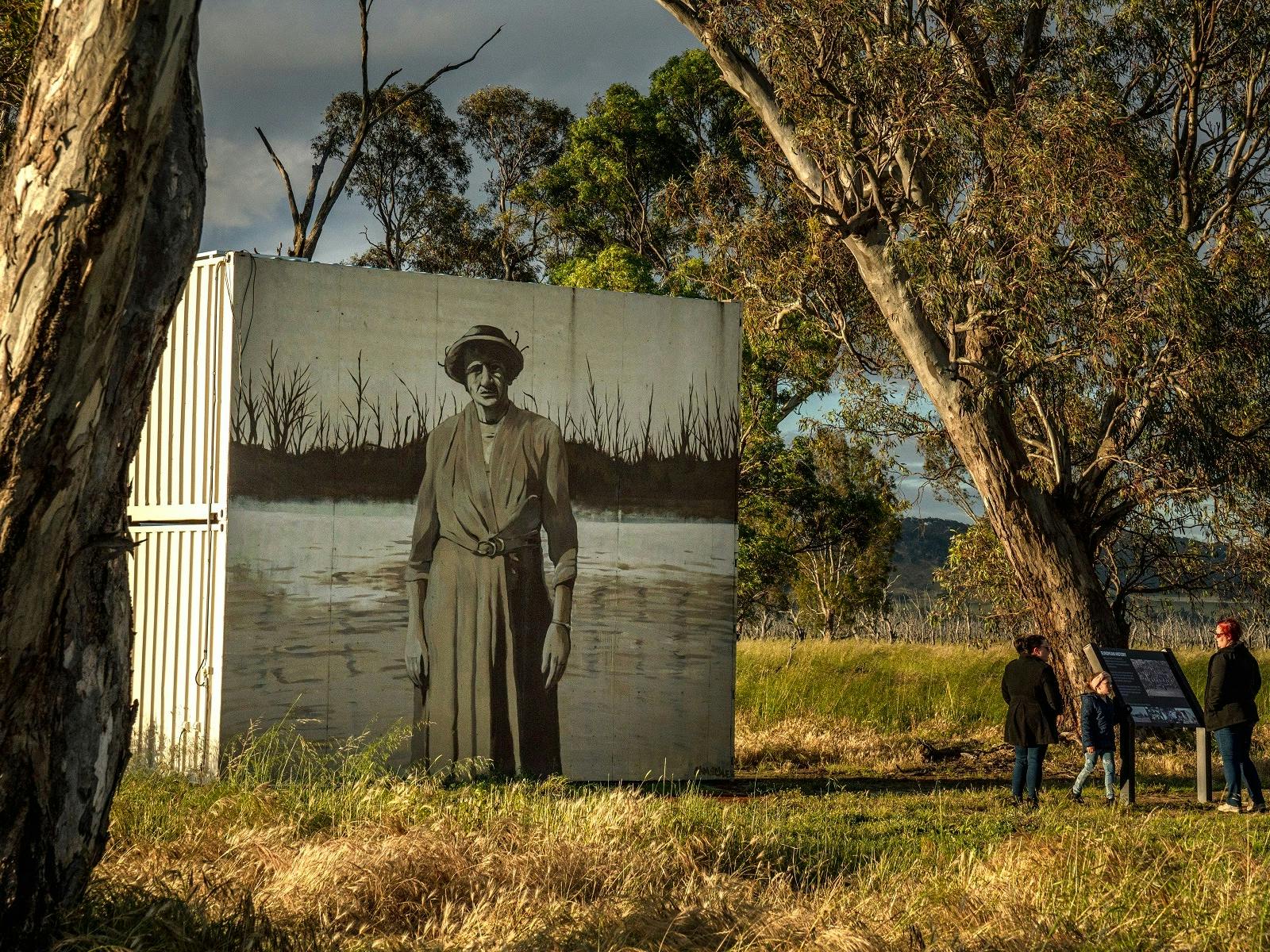 Hilda Bain Mural painted by Cam Scale