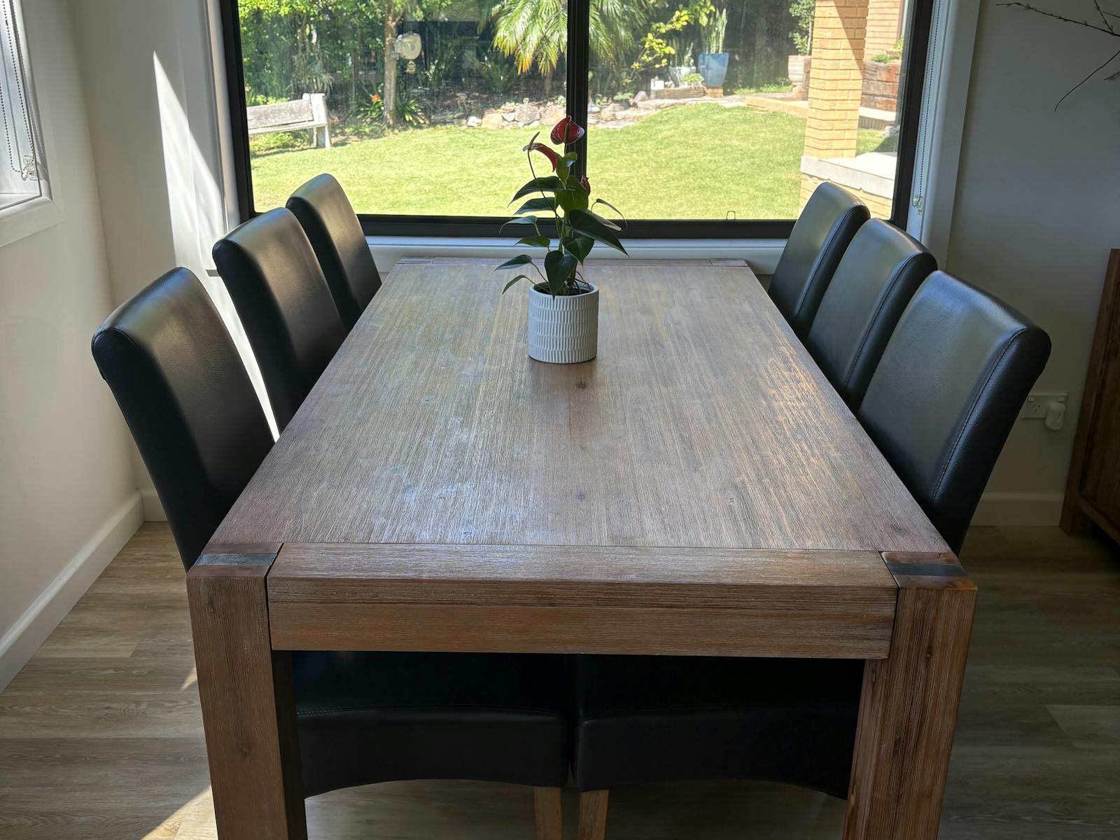 Dining Table with bush outlook