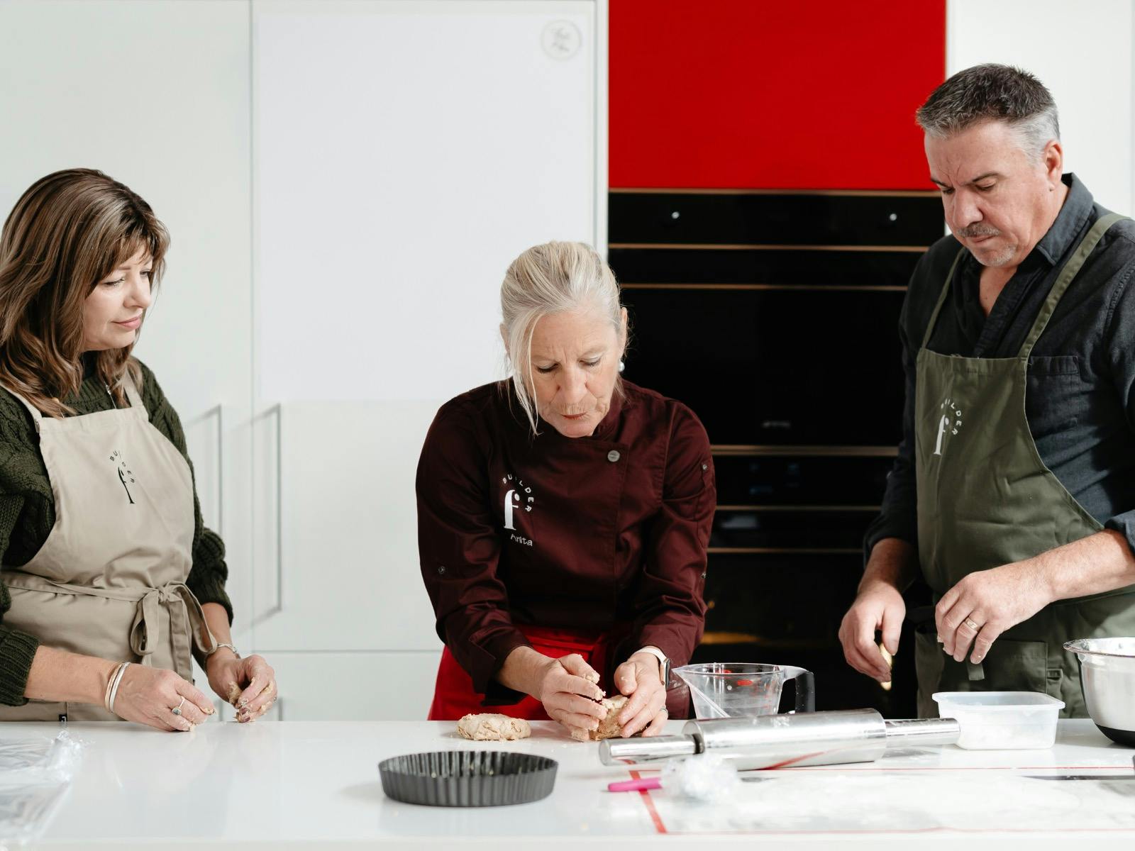 Preparing a cheese tart