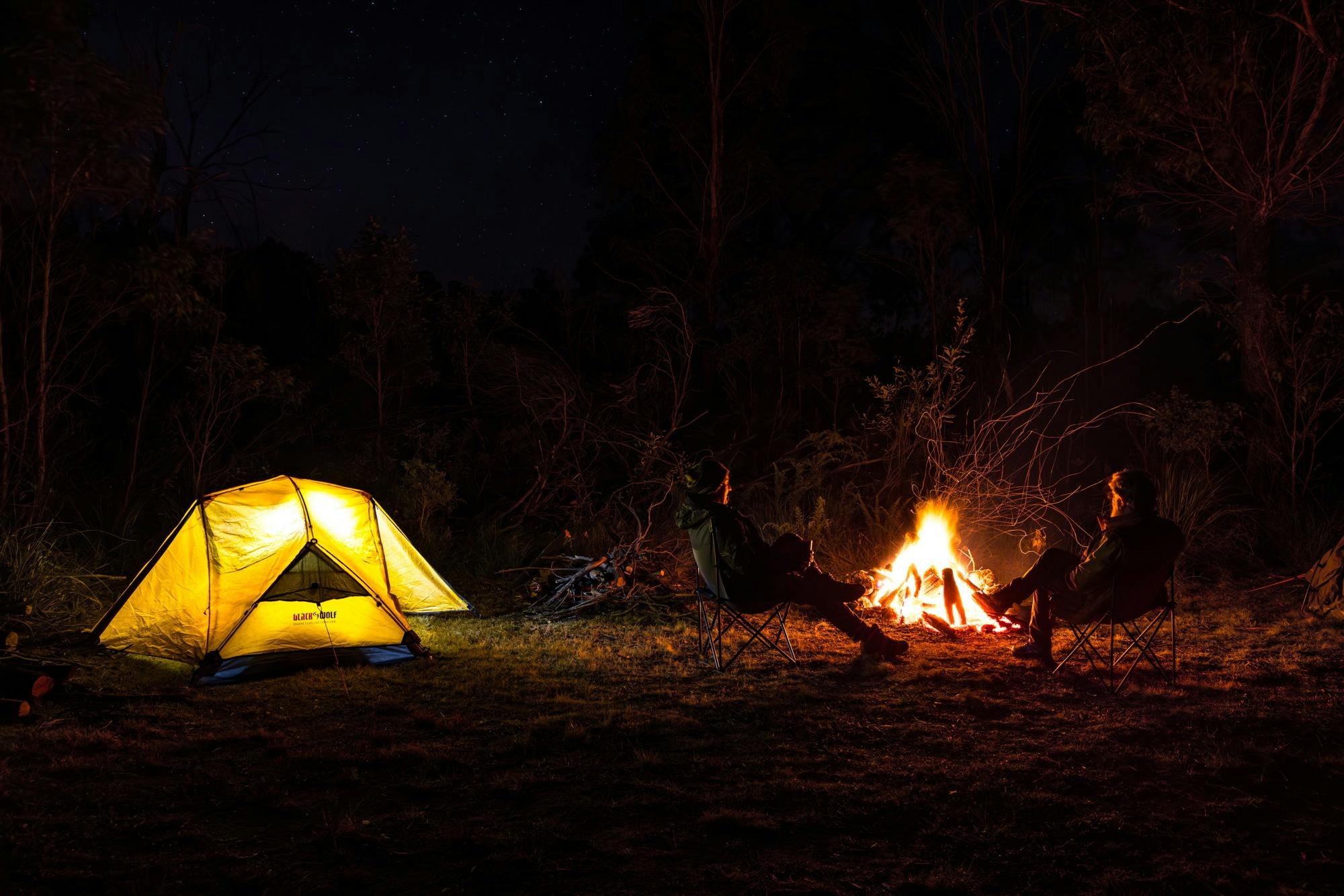 Overnight camping in Basket Swamp visitor area