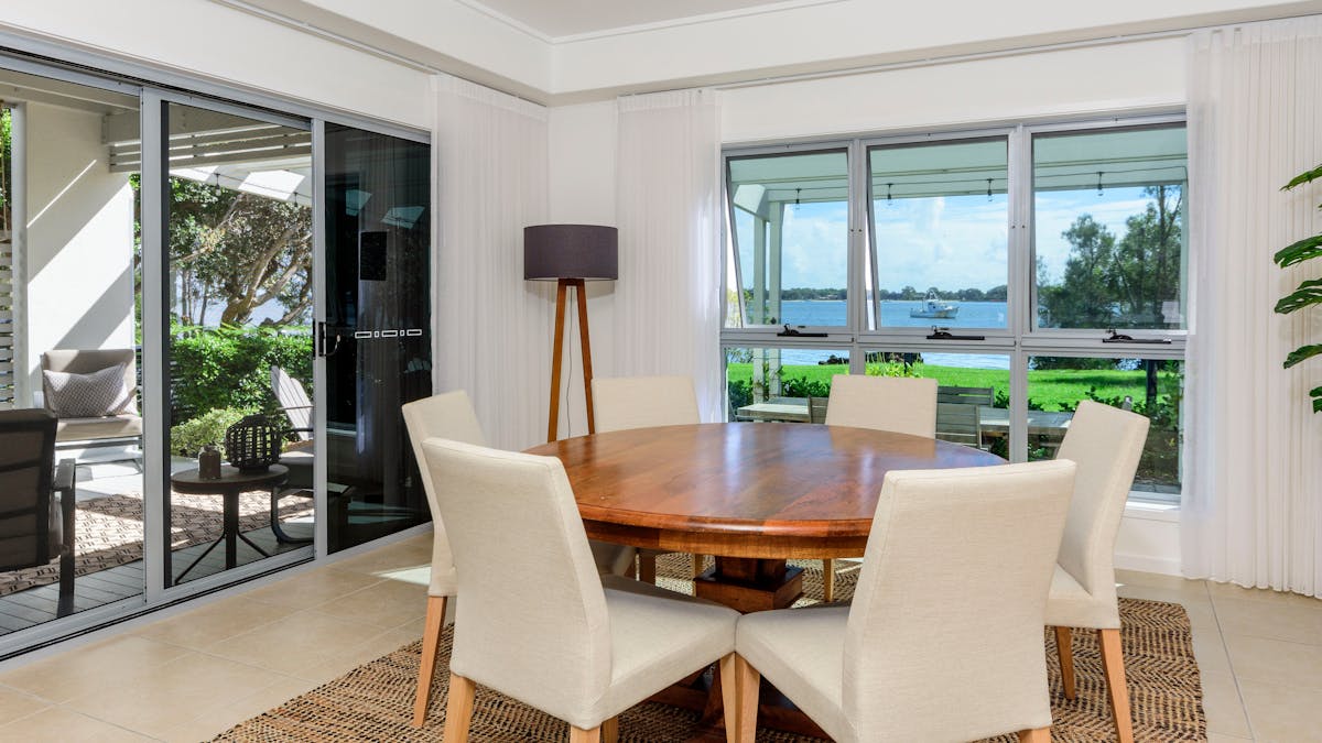 Dining with water views