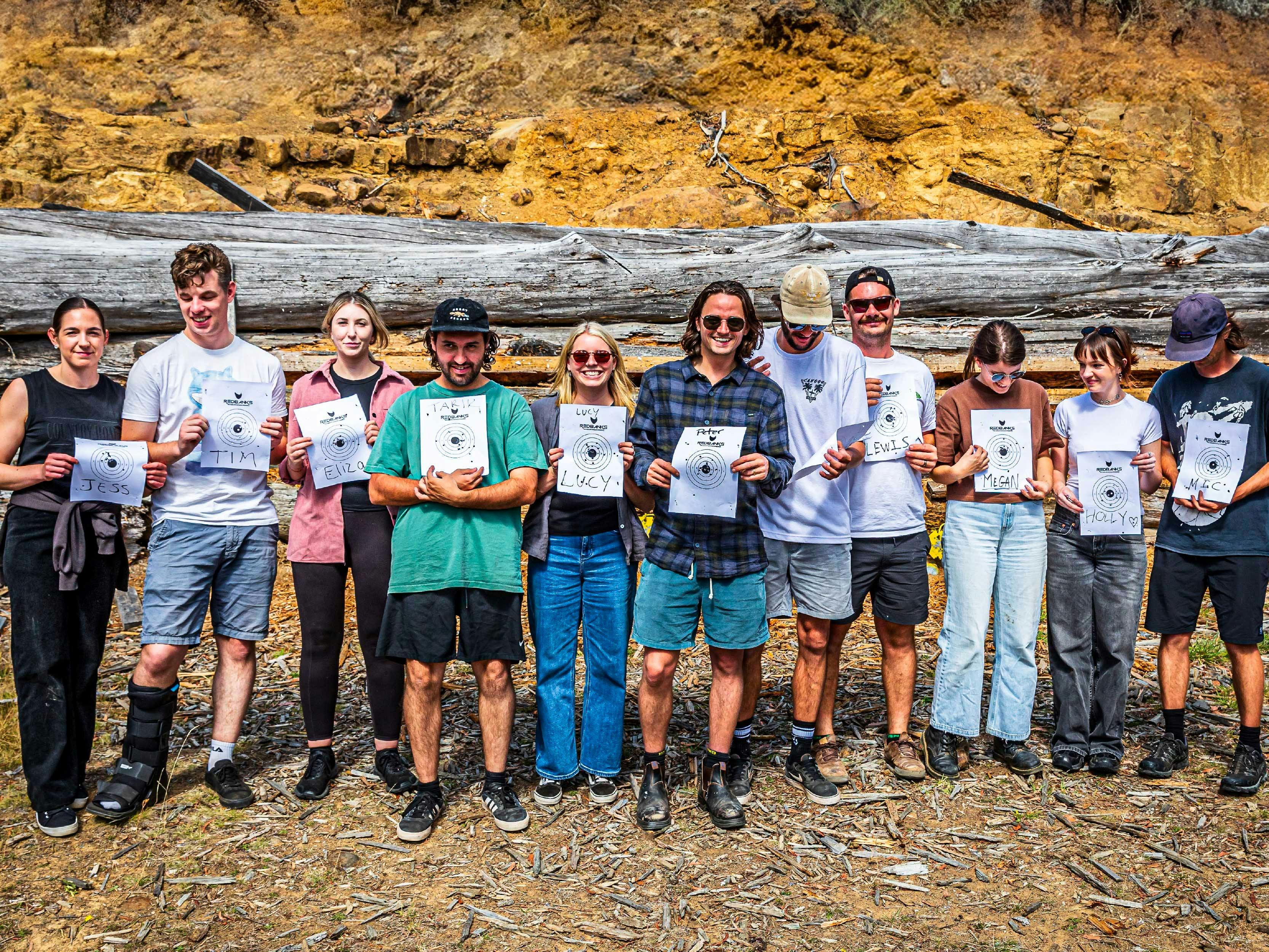 Redbanks Group Posing with their .22 Calibre RifleScores