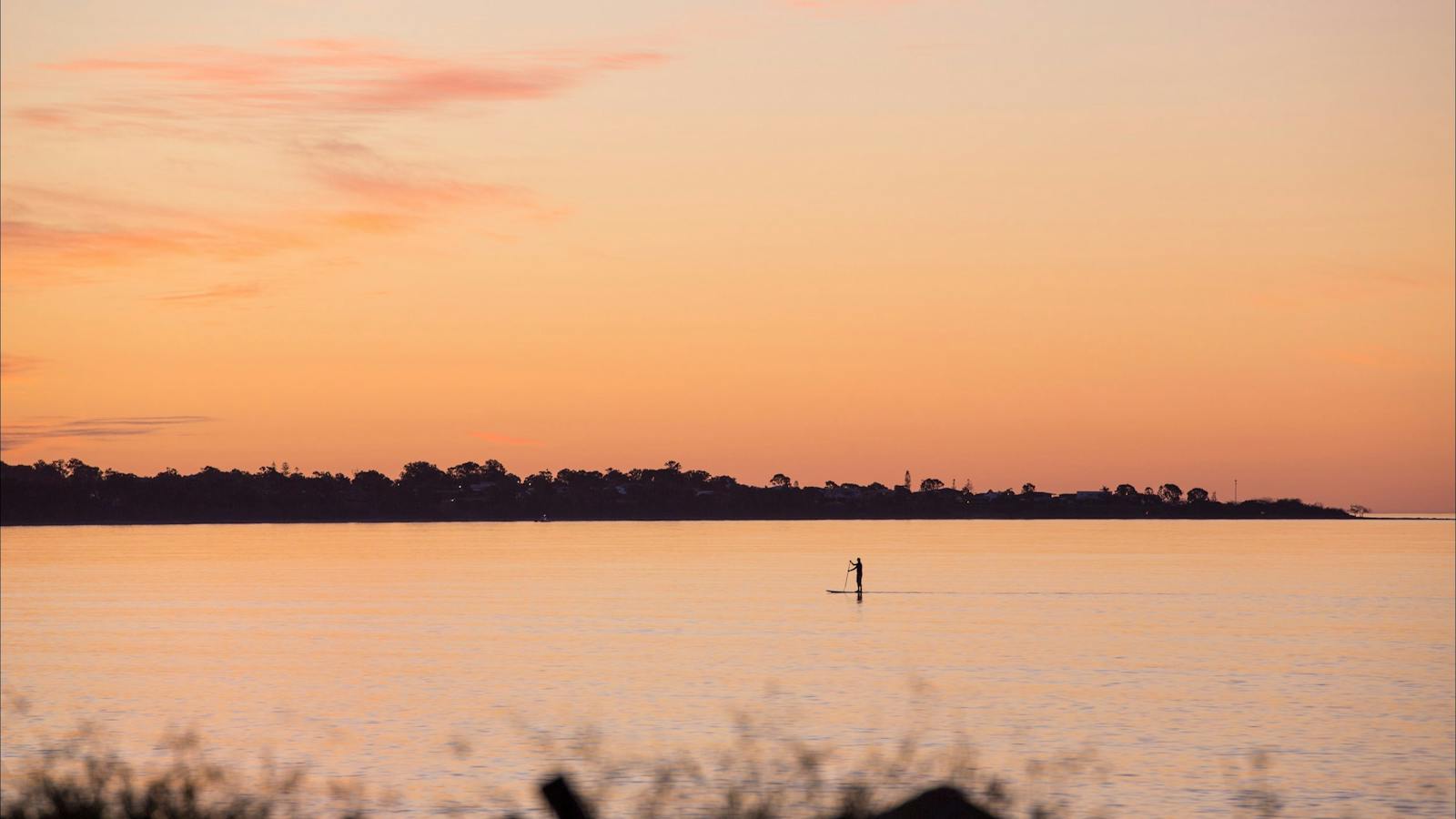 Sunset in Hervey Bay, Queensland.