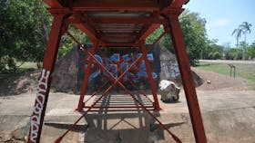 underside of the bridge.