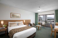 Room with Queen bed, balcony and free wifi at Rydges Plaza Cairns