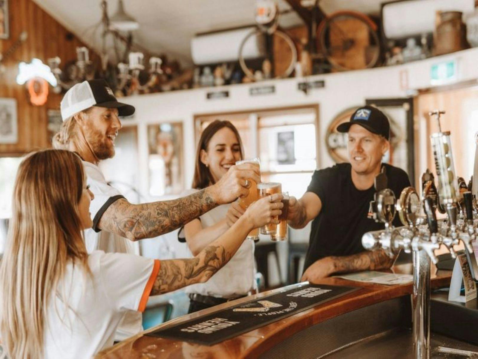 The whiskey bar at Ricks Garage
