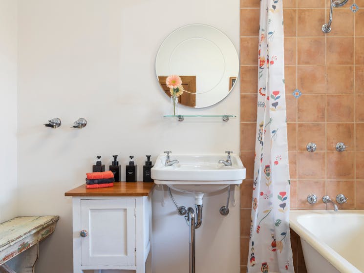 Bathroom with claw foot bath