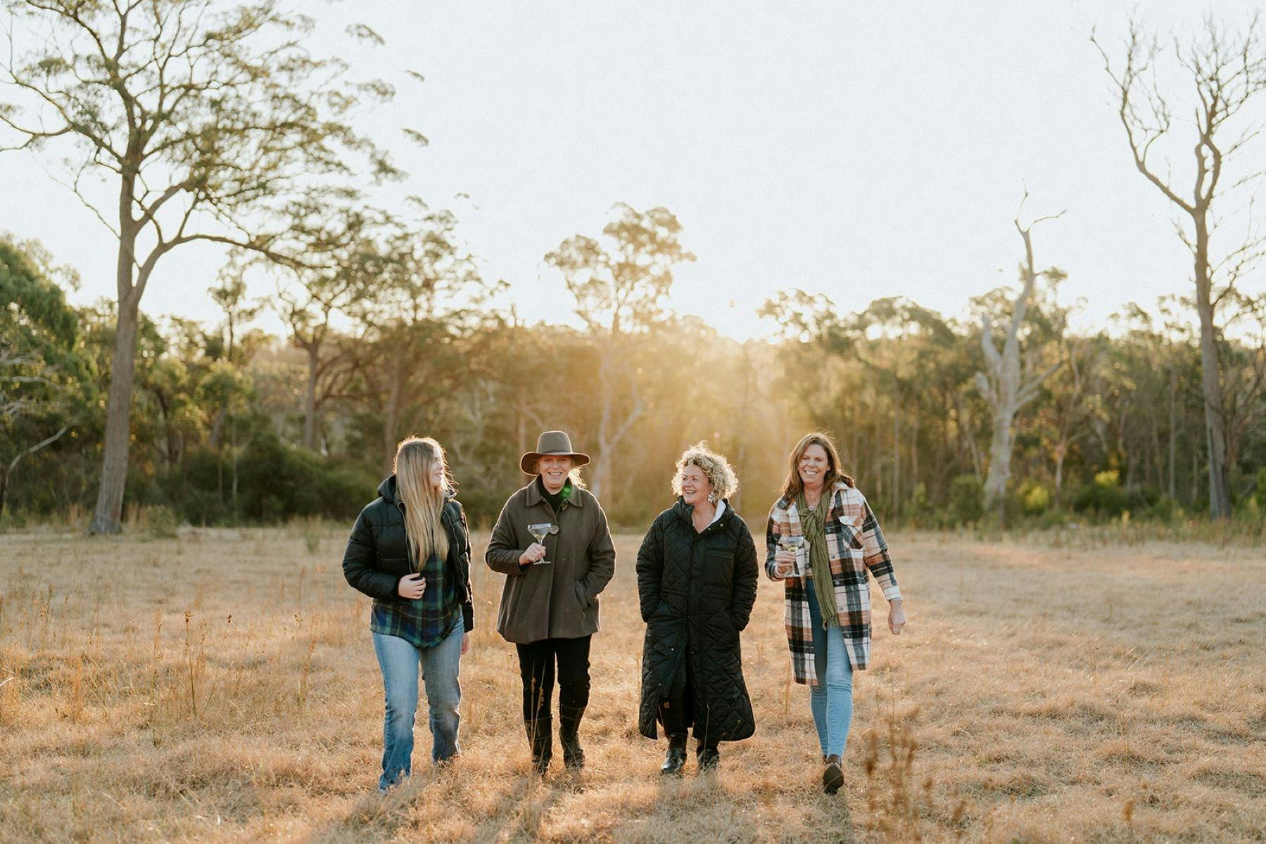 Walking in our untouched paddock bordered by Nattai national Park