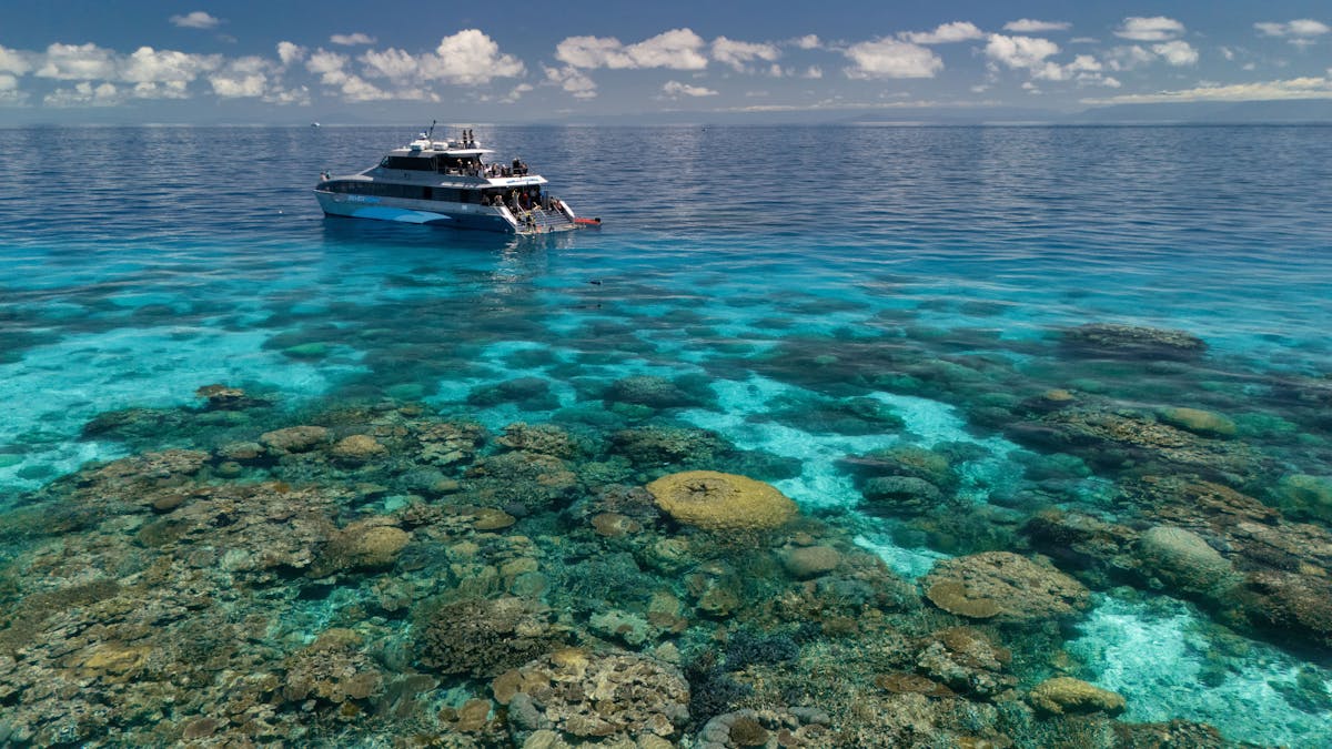 aerial of Silversonic at Agincourt Reef