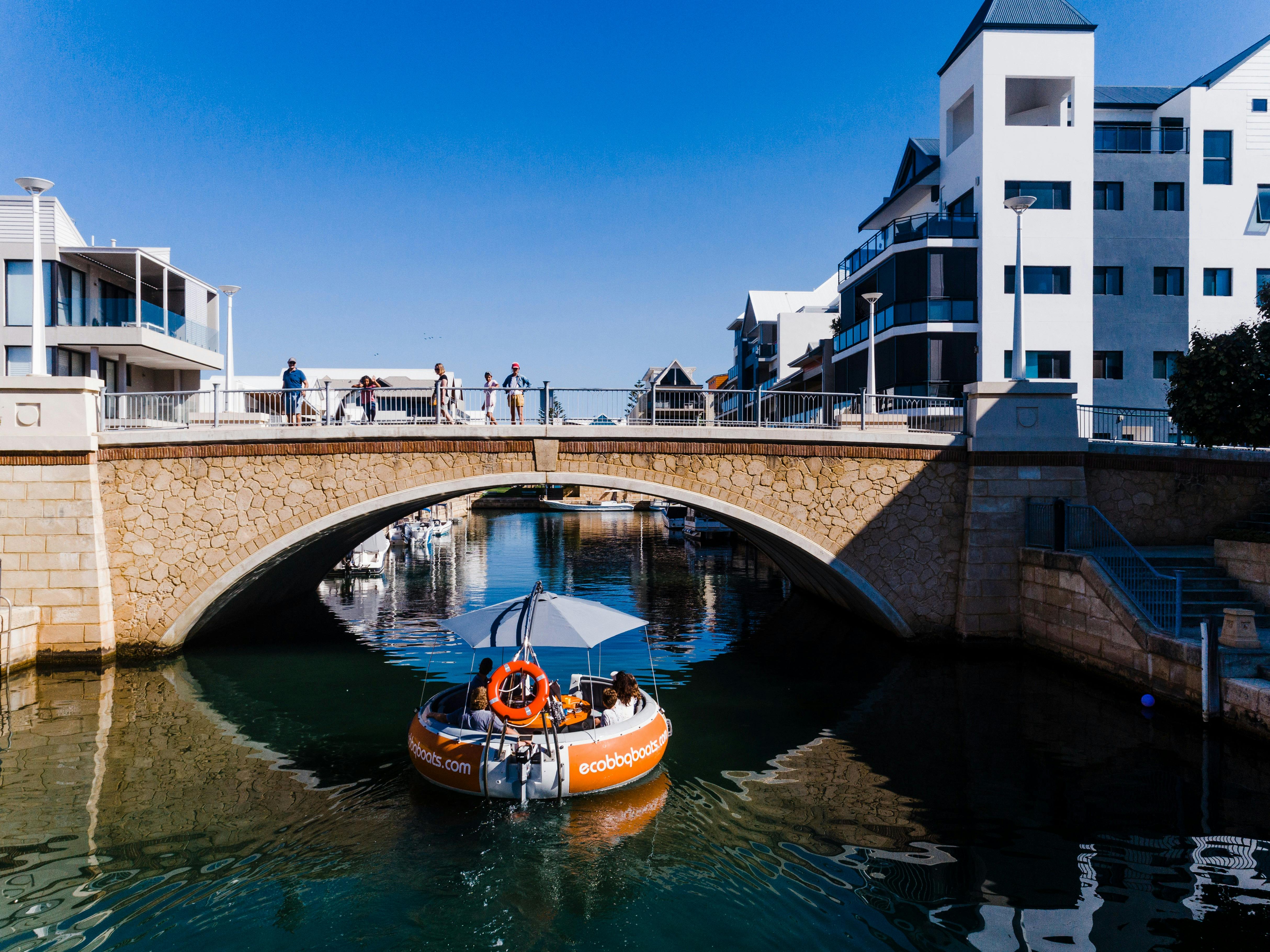 bbq boat in canals