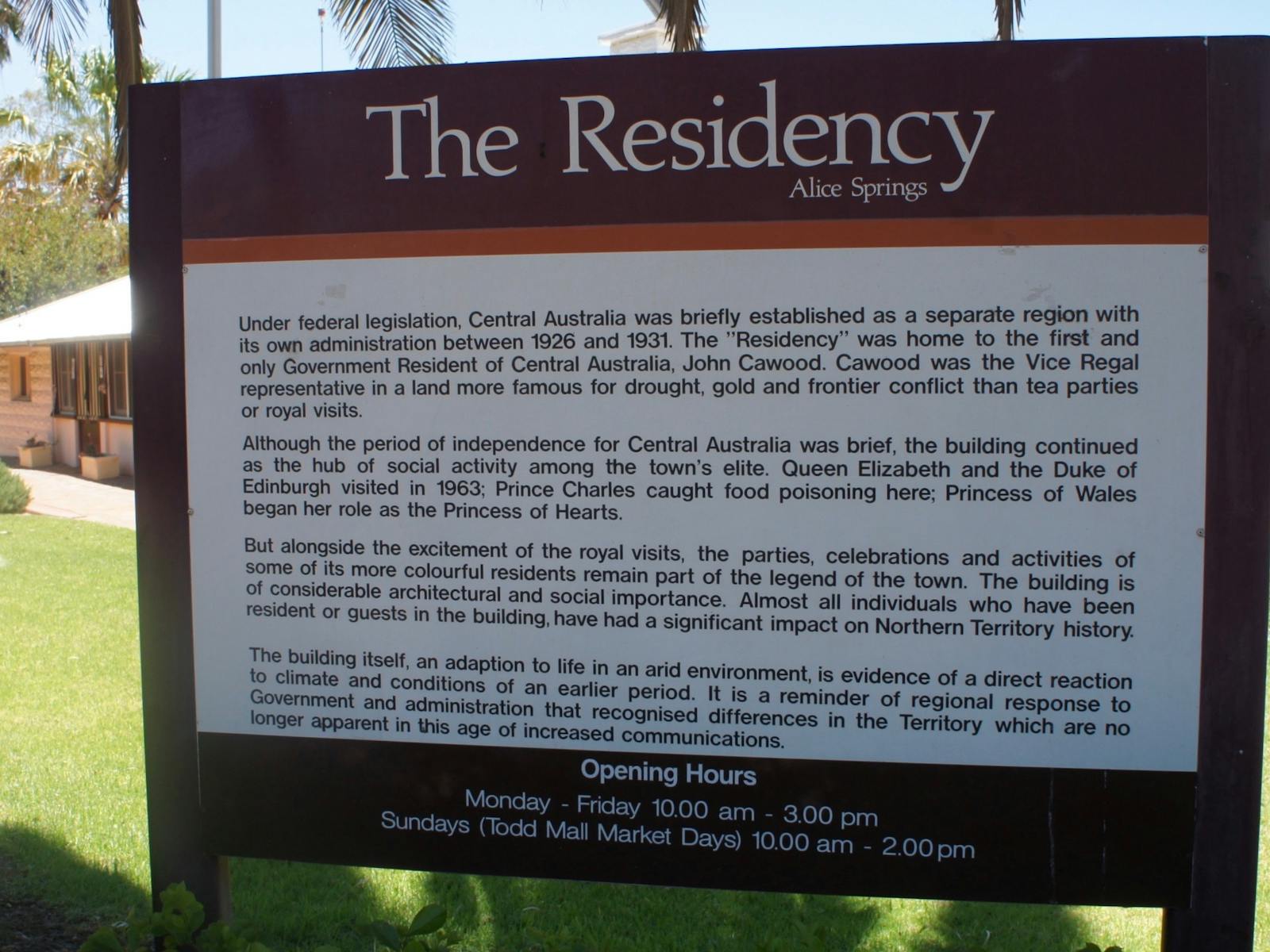 The Residency, Alice Springs