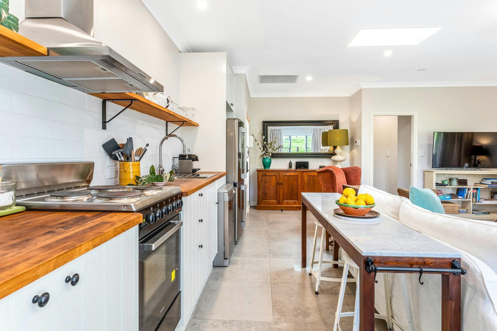 Kitchen Galley area with wide cross access