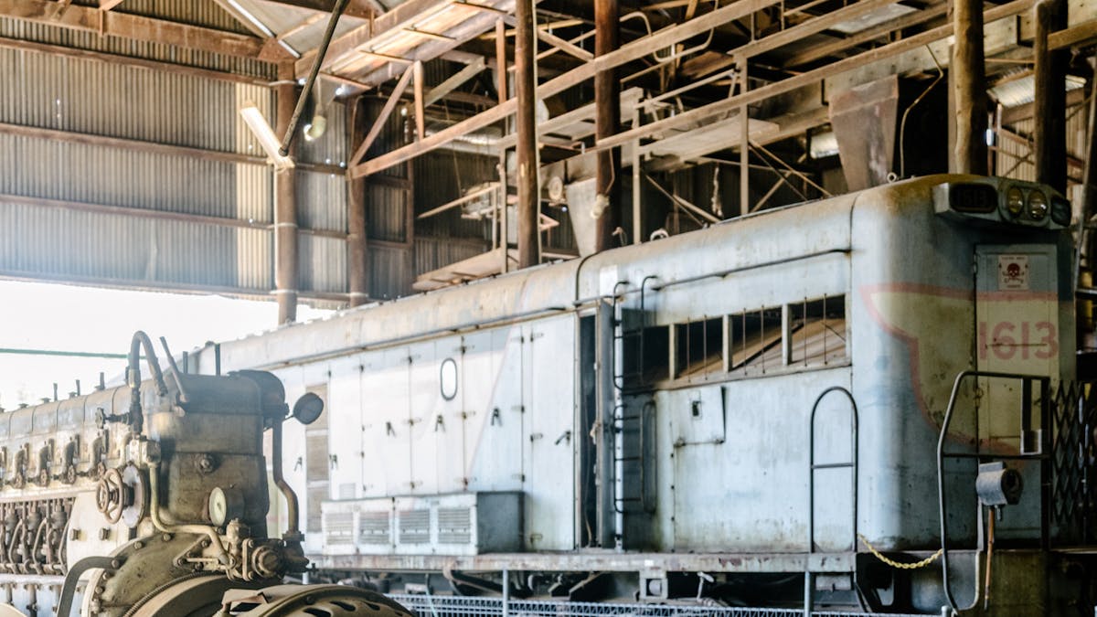 Train inside Powerhouse
