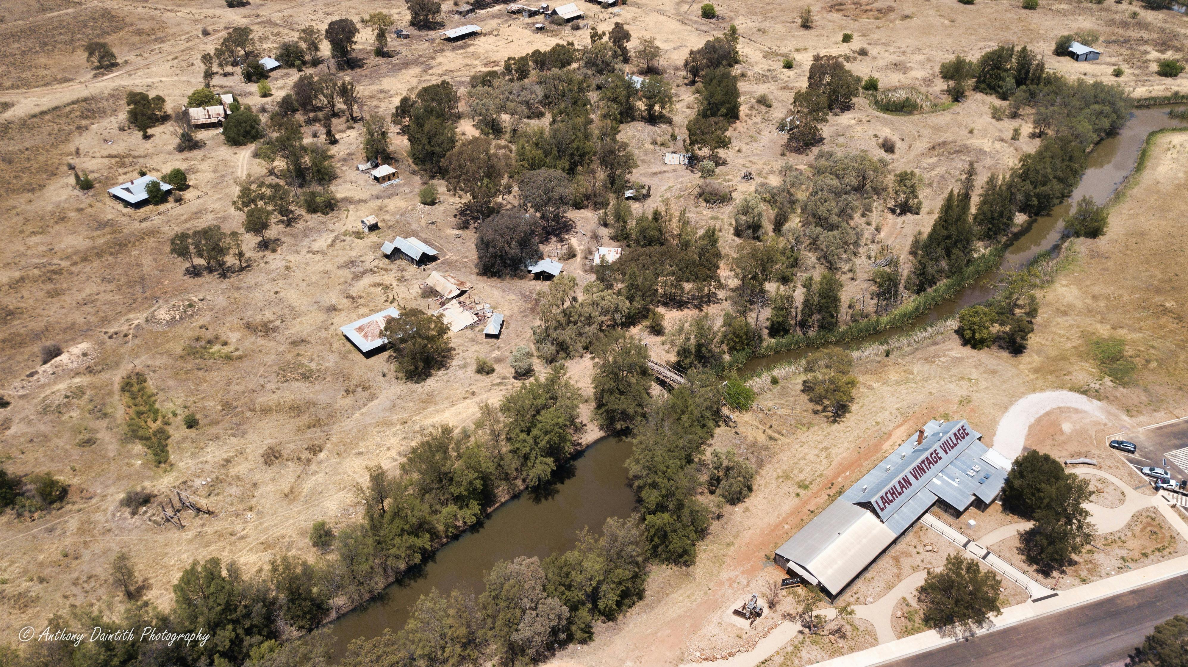 Ariel View, Lachlan Vintage Villege, Forbes Visitor Information Centre