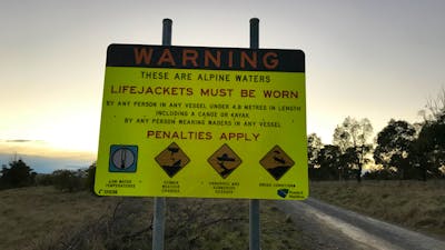 These are alpine waters and you need a life jacket if boating