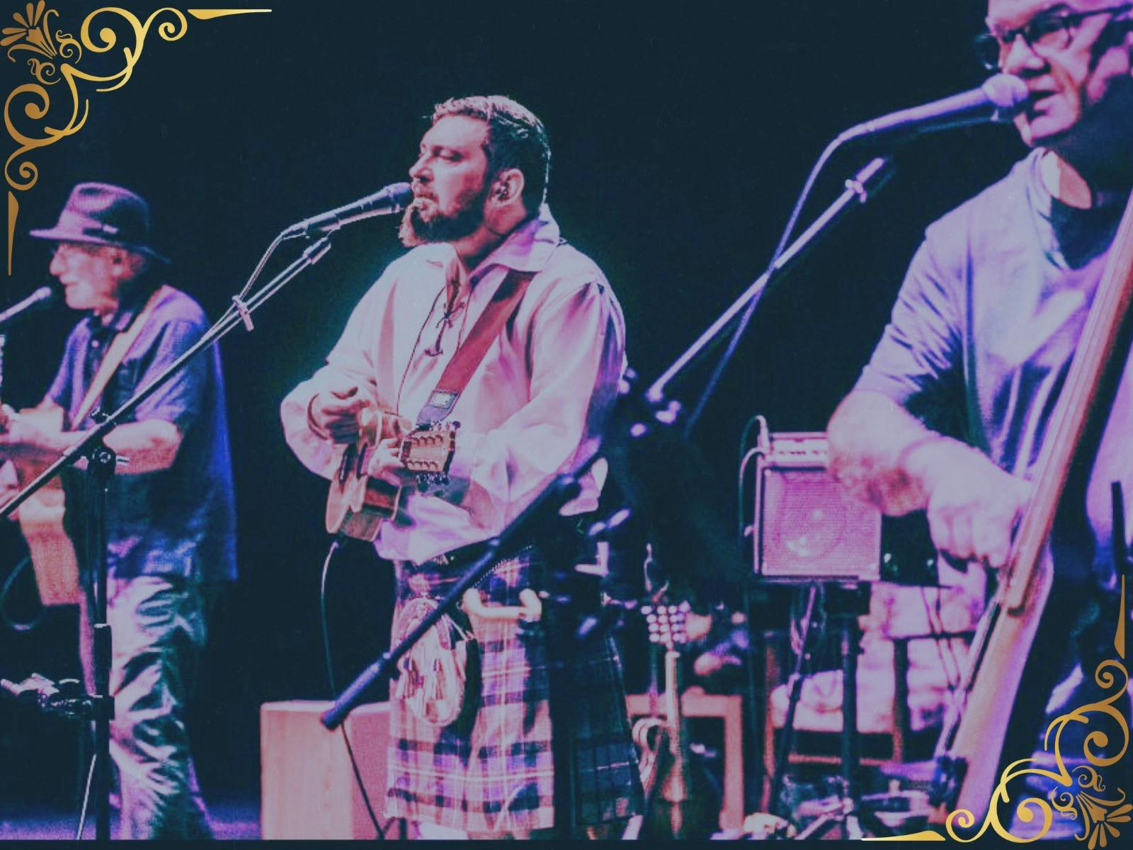 The Stovies Scottish Band playing at The Church Sunday Markets