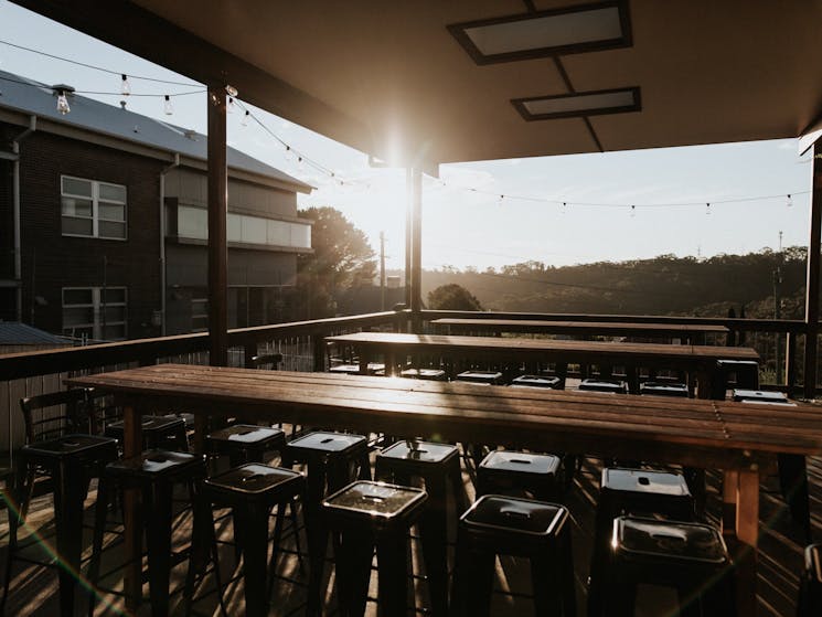 the deck of the brewery Mountain Culture Beer Co