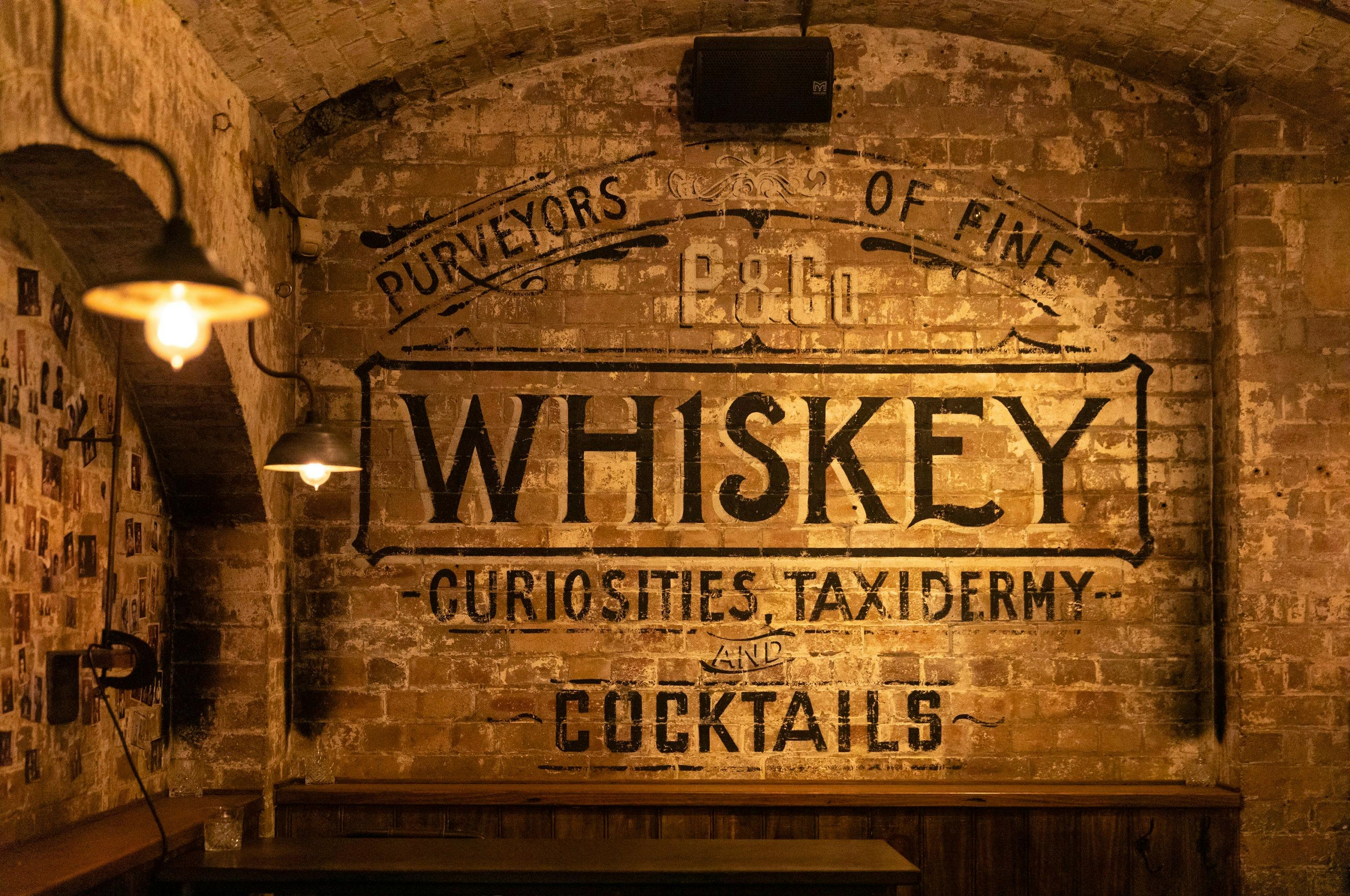 Prohibition-style decor at Merivale's Palmer and Co bar, Sydney
