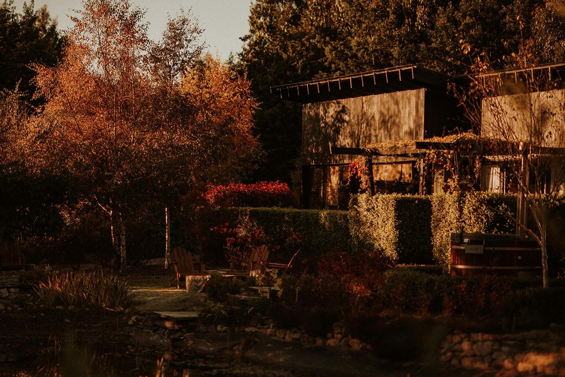 cabin in garden