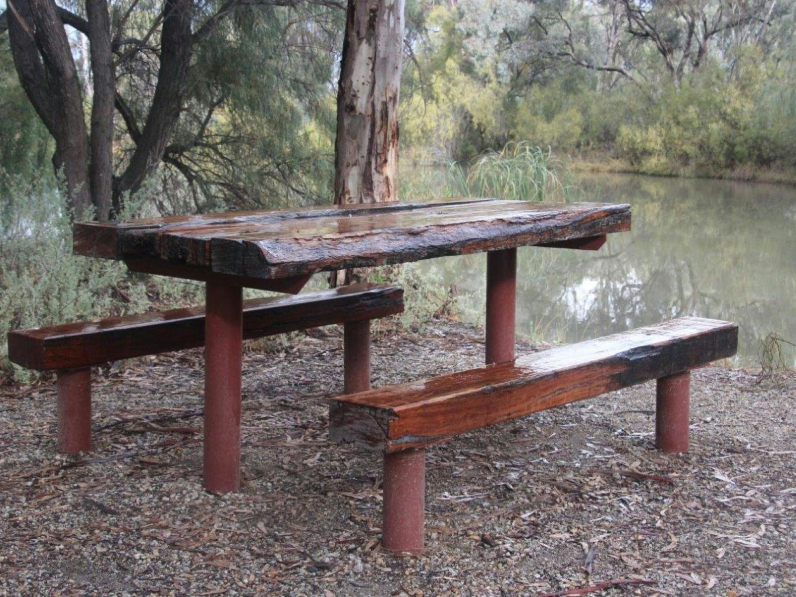 picnic bench at Blake Botanic Reserve