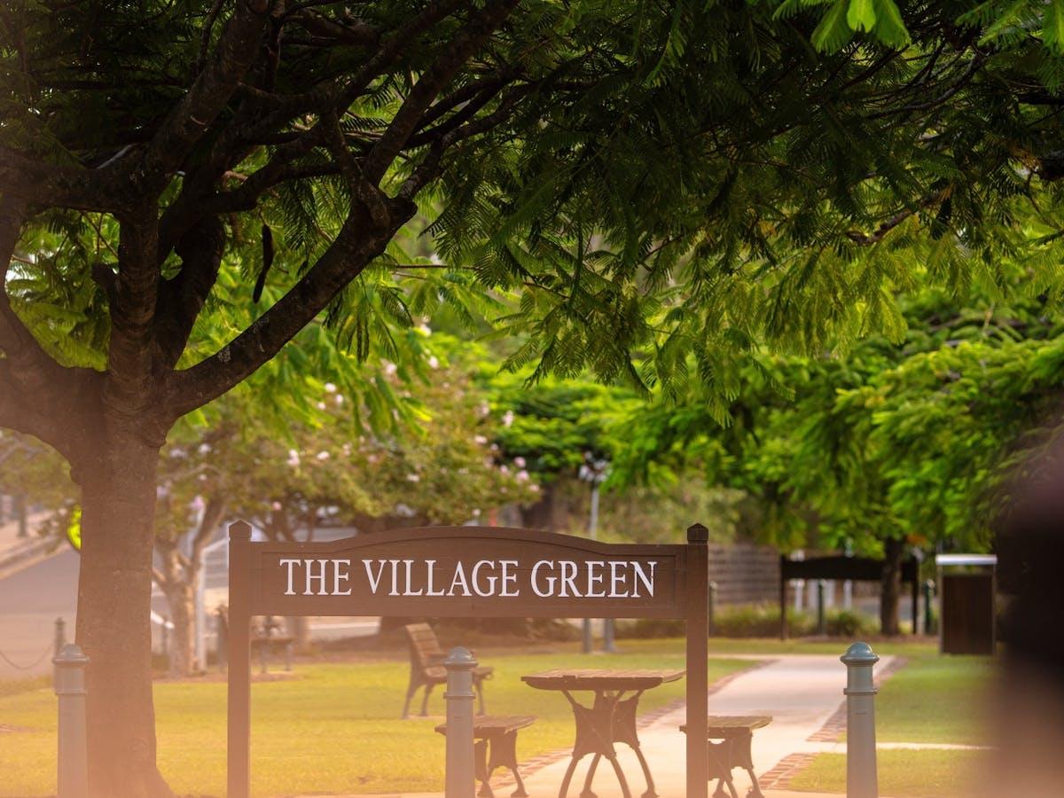 Mudgeeraba Village green at sunrise Mudgeeraba Village green at sunrise