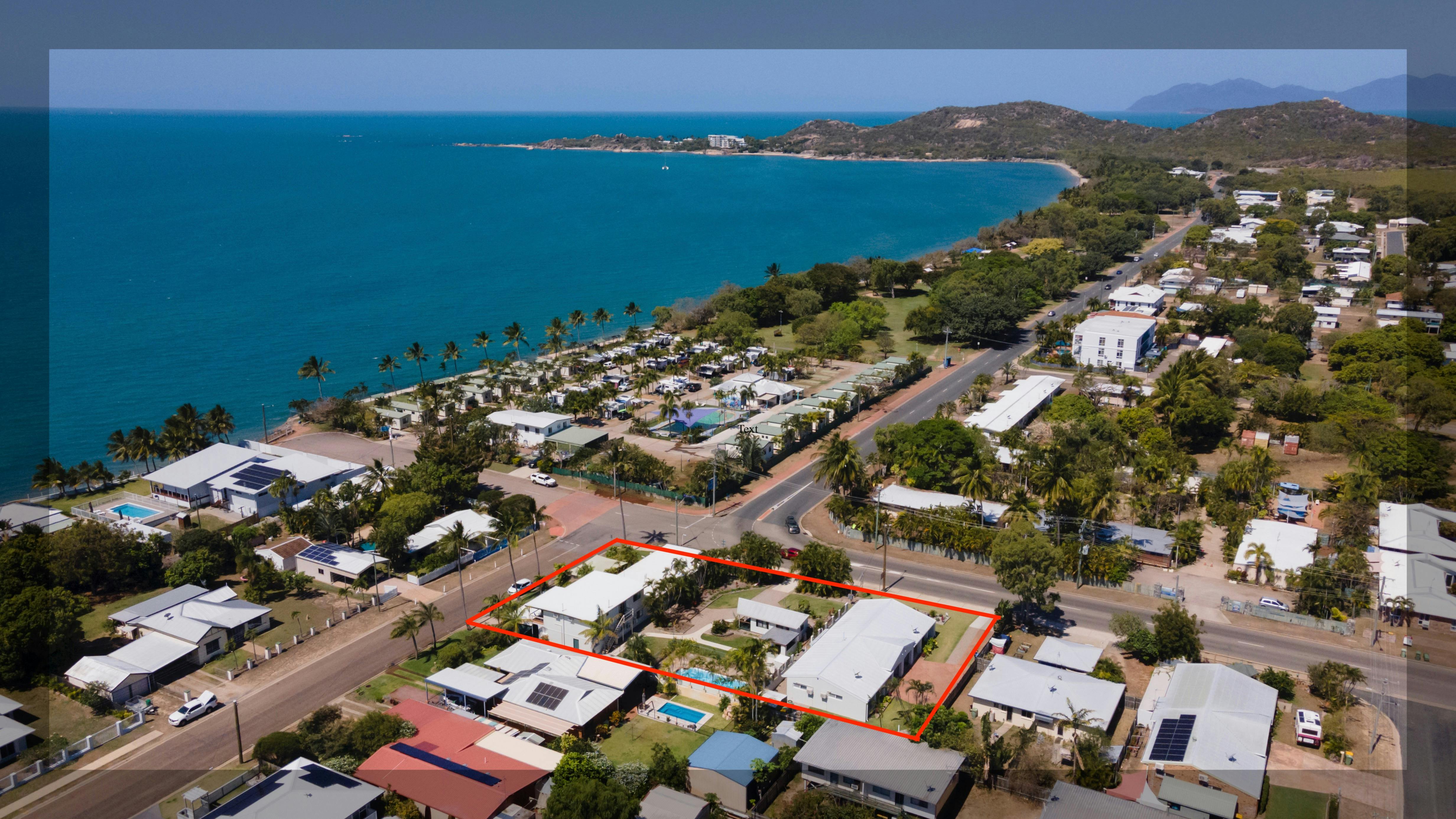 Birds eye view of the property's location in proximity to the beach