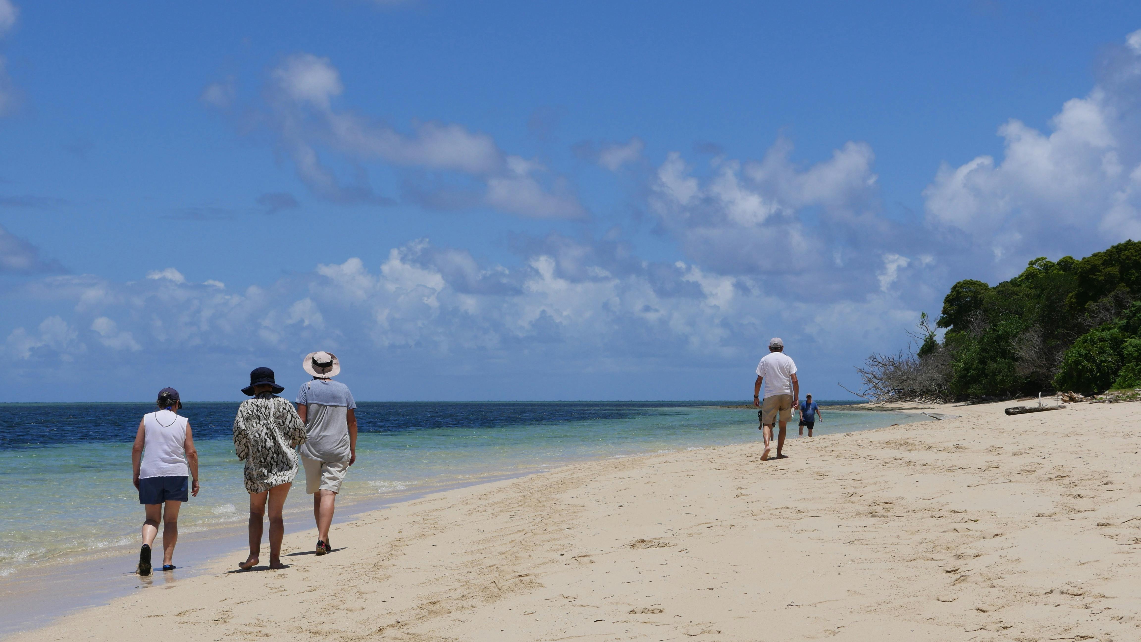 Taking a stroll on Green Island Beach - Ocean Free