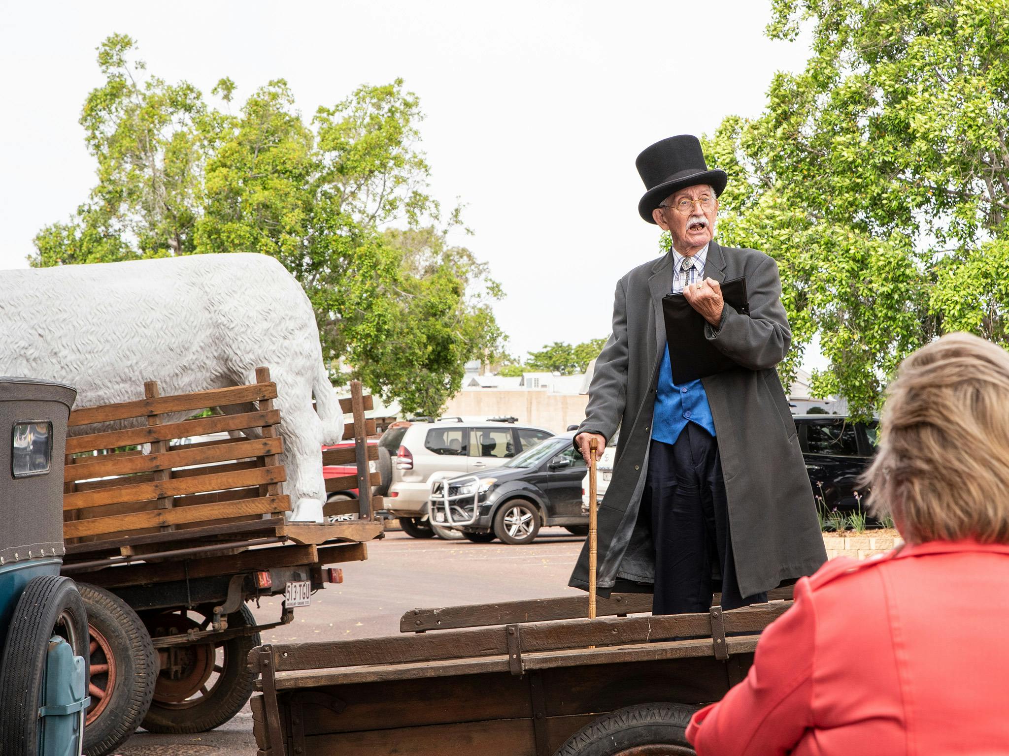 The Town Crier delivering the daily news