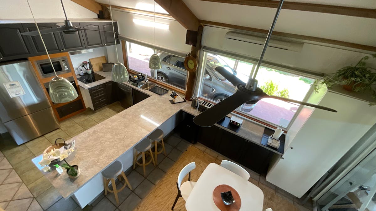 Imagine the cooking in this modern and fully equipped kitchen looking out to the expansive views