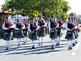 Pipe Band participating in the Beenleigh Cane Parade