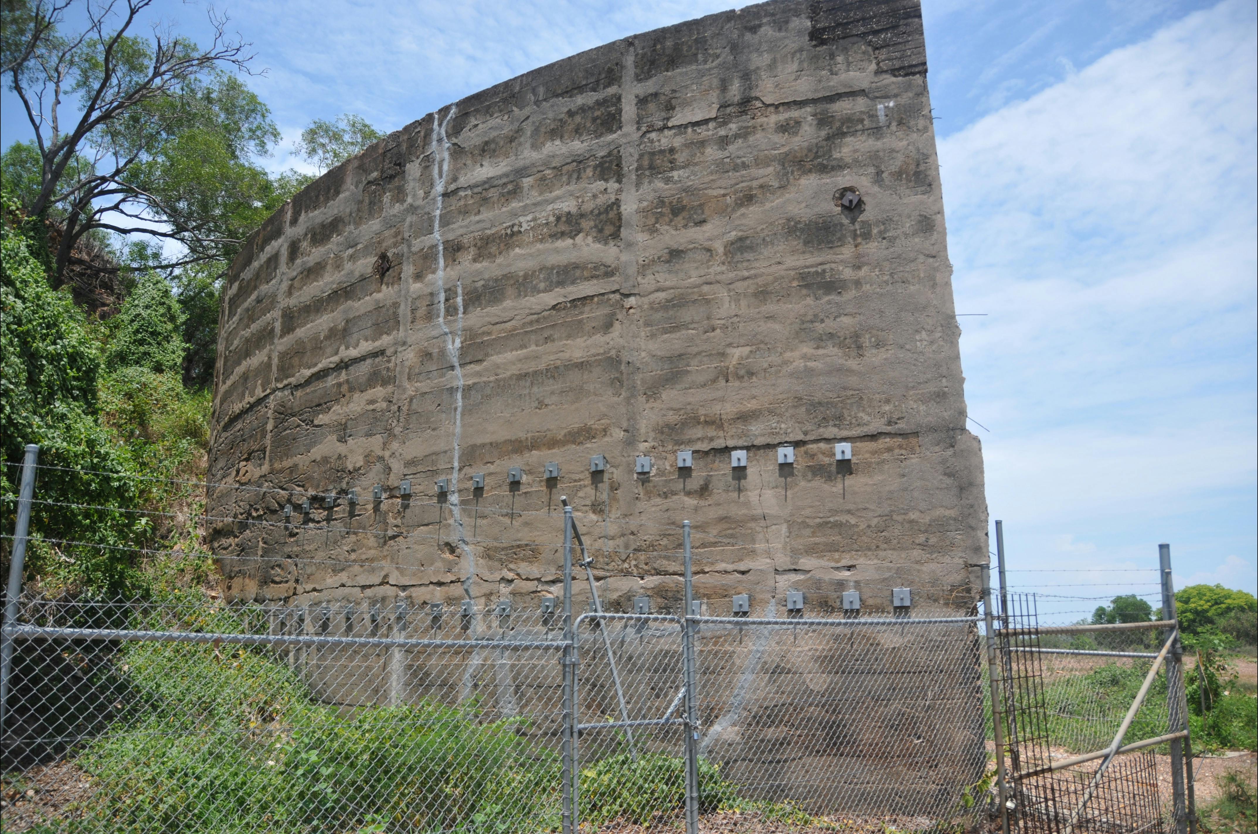 Detail of oil tank wall