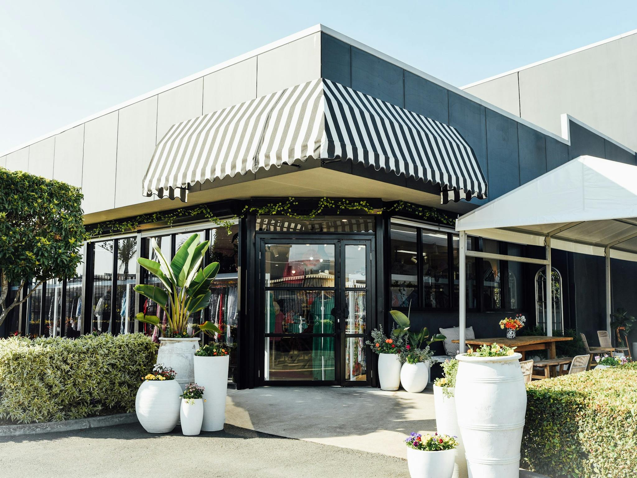 Outside of Blue Bungalow Store Outside of Blue Bungalow Store