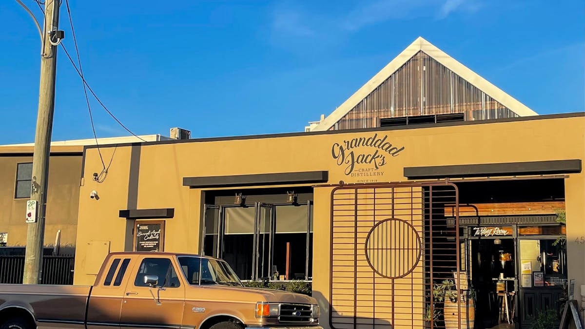 Exterior of Granddad Jack’s Craft Distillery building on the Gold Coast.