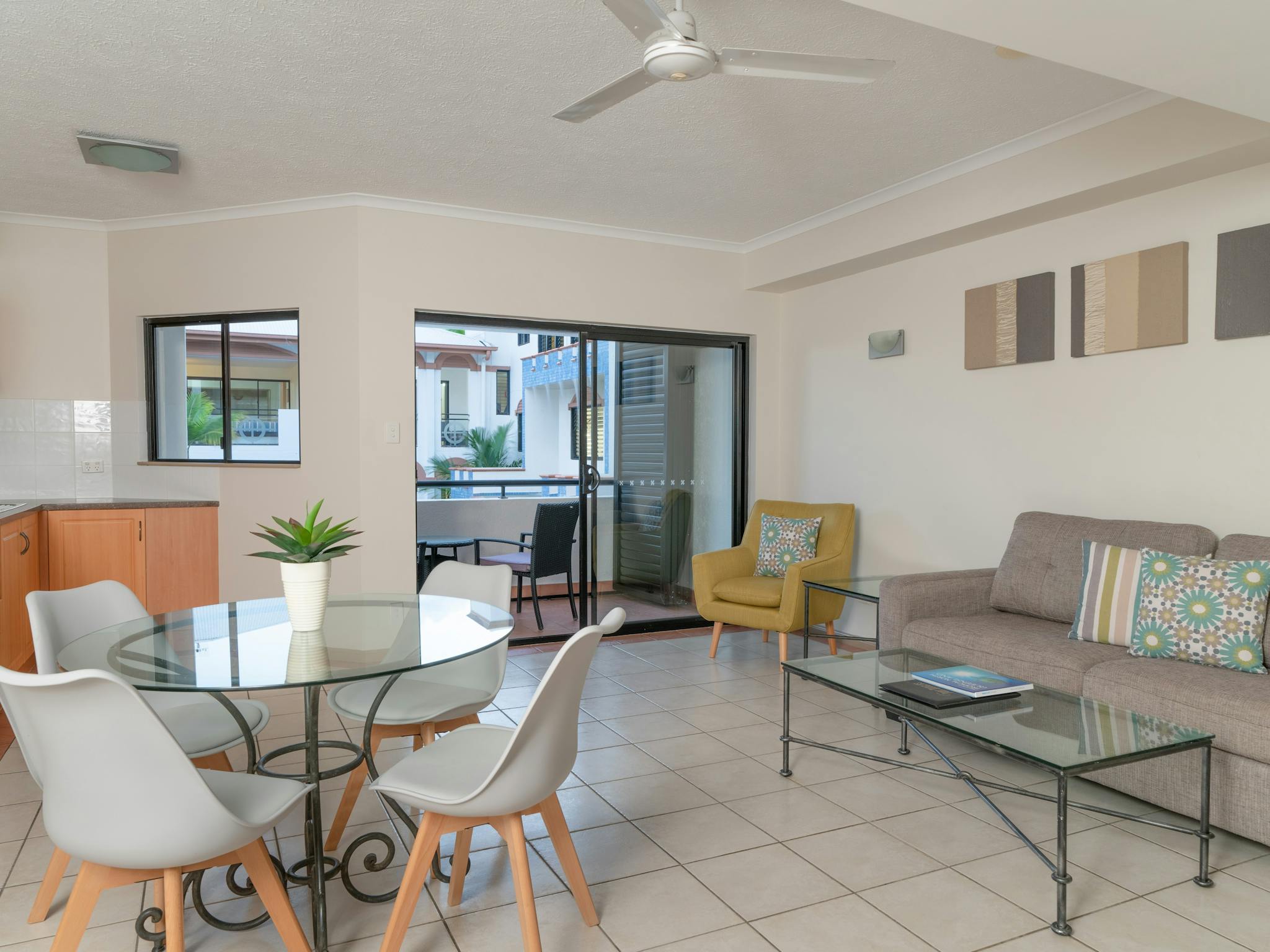 Lounge, dining, kitchenette and laundry Lounge, dining, kitchenette and laundry