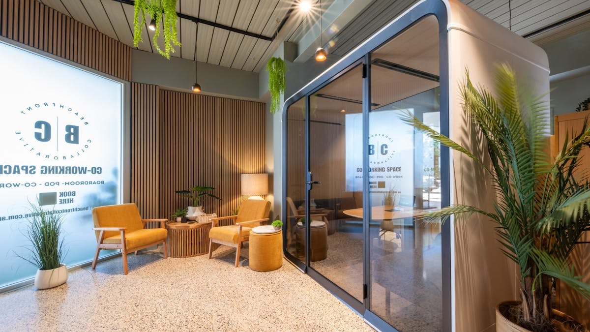 Beachfront Collaborative’s private pod space.