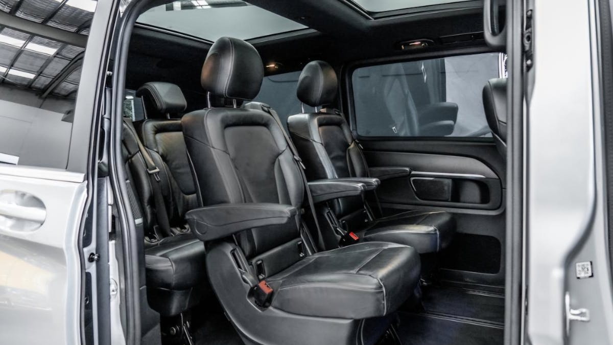Example seat configuration in vehicles