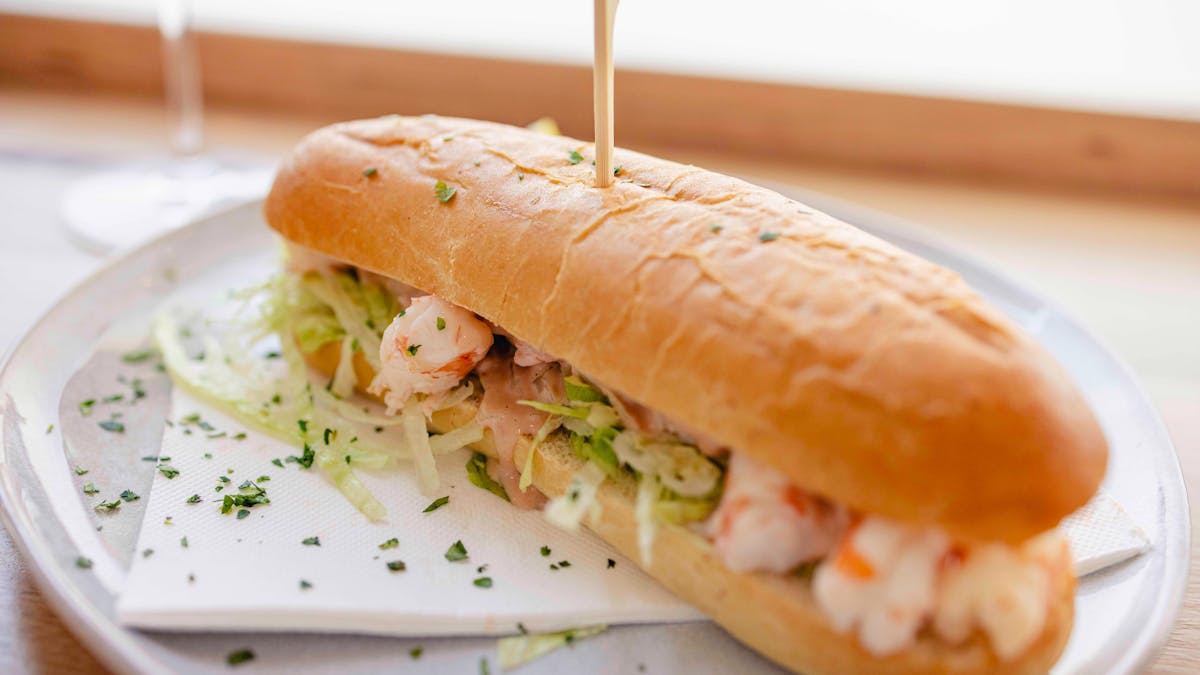 A firm customer fave - the Fresh Prawn Roll . A meal in itself! Also ask about our Bug Roll!