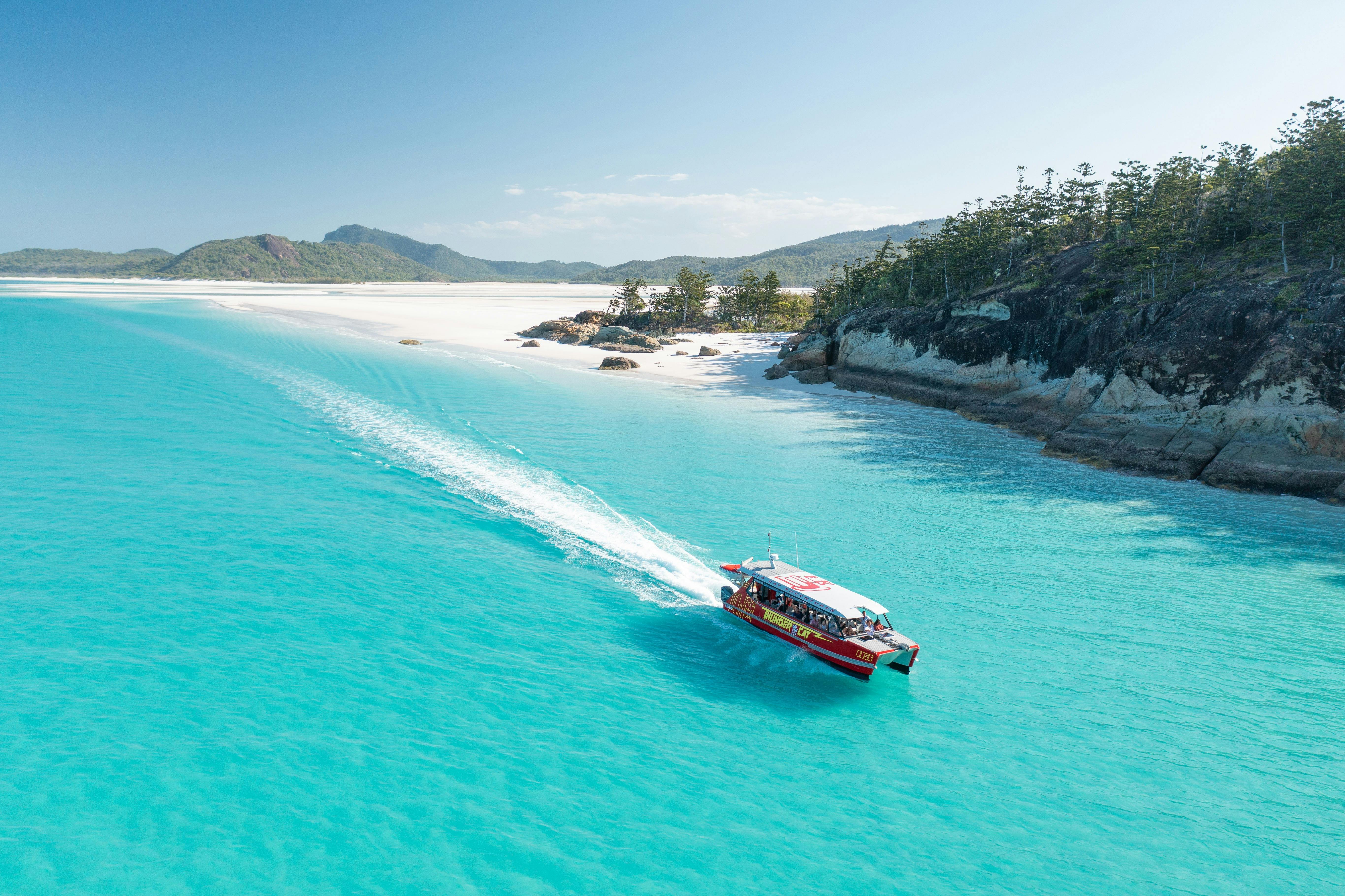 Thundercat passing Whitehaven Beach