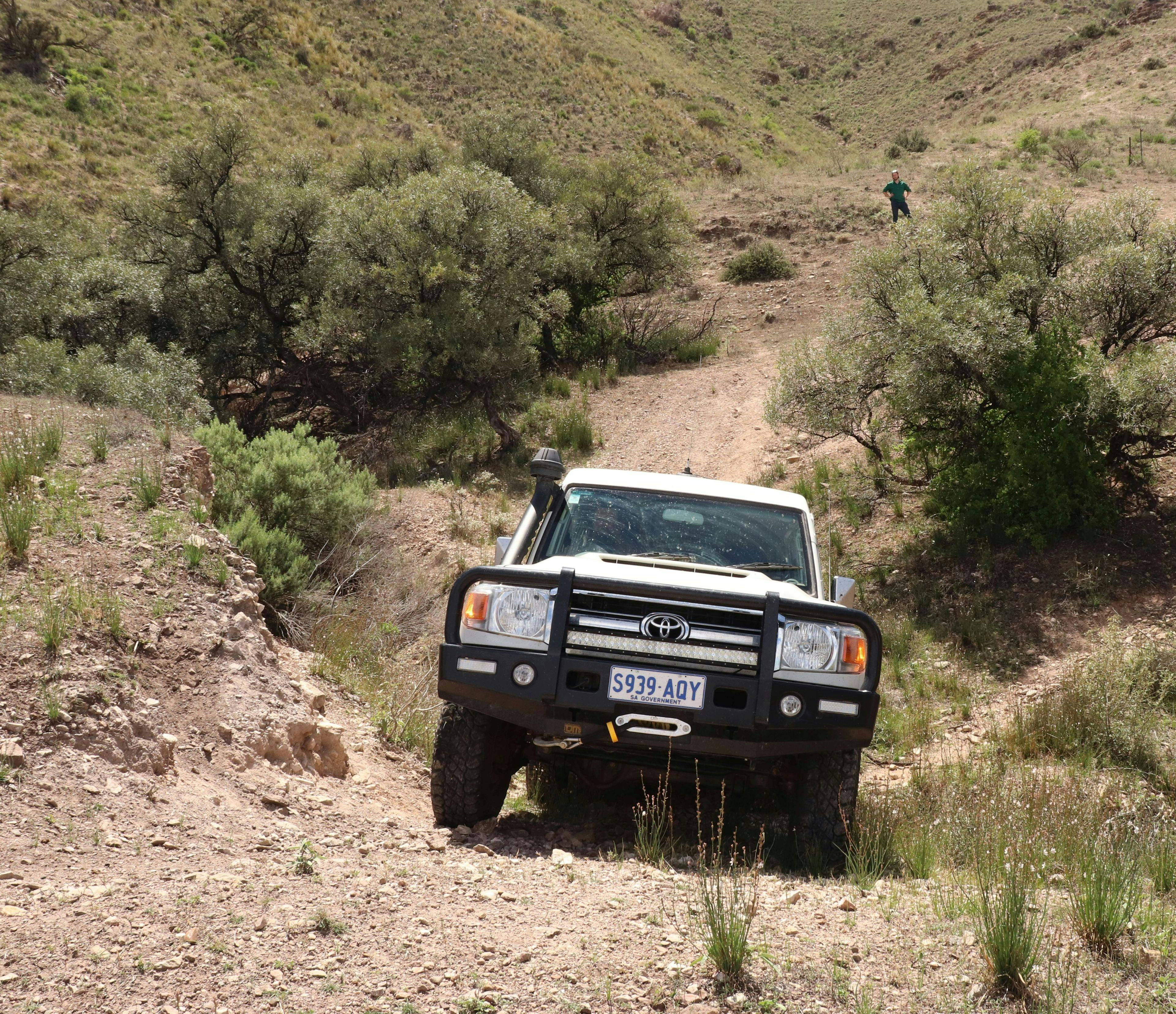 Steep ascent driving in the Flinders