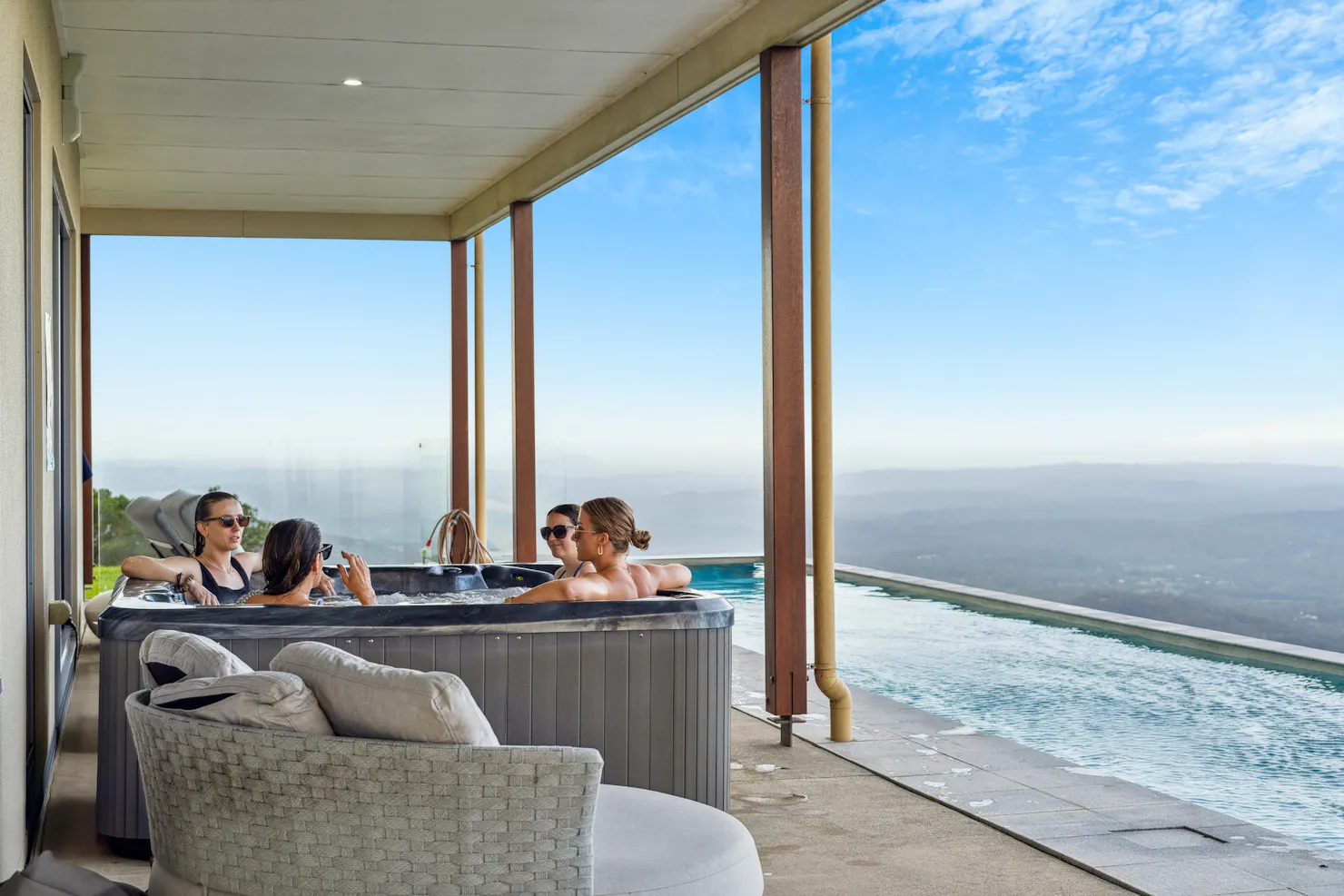 Petrichor Estate beautiful pool & spa area