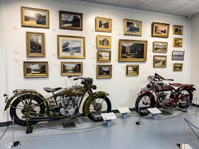 Motorcycles in the first room