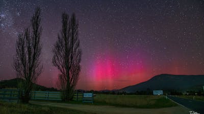 This shows a display of the aurora from the Tharwa area where the workshop will be conducted