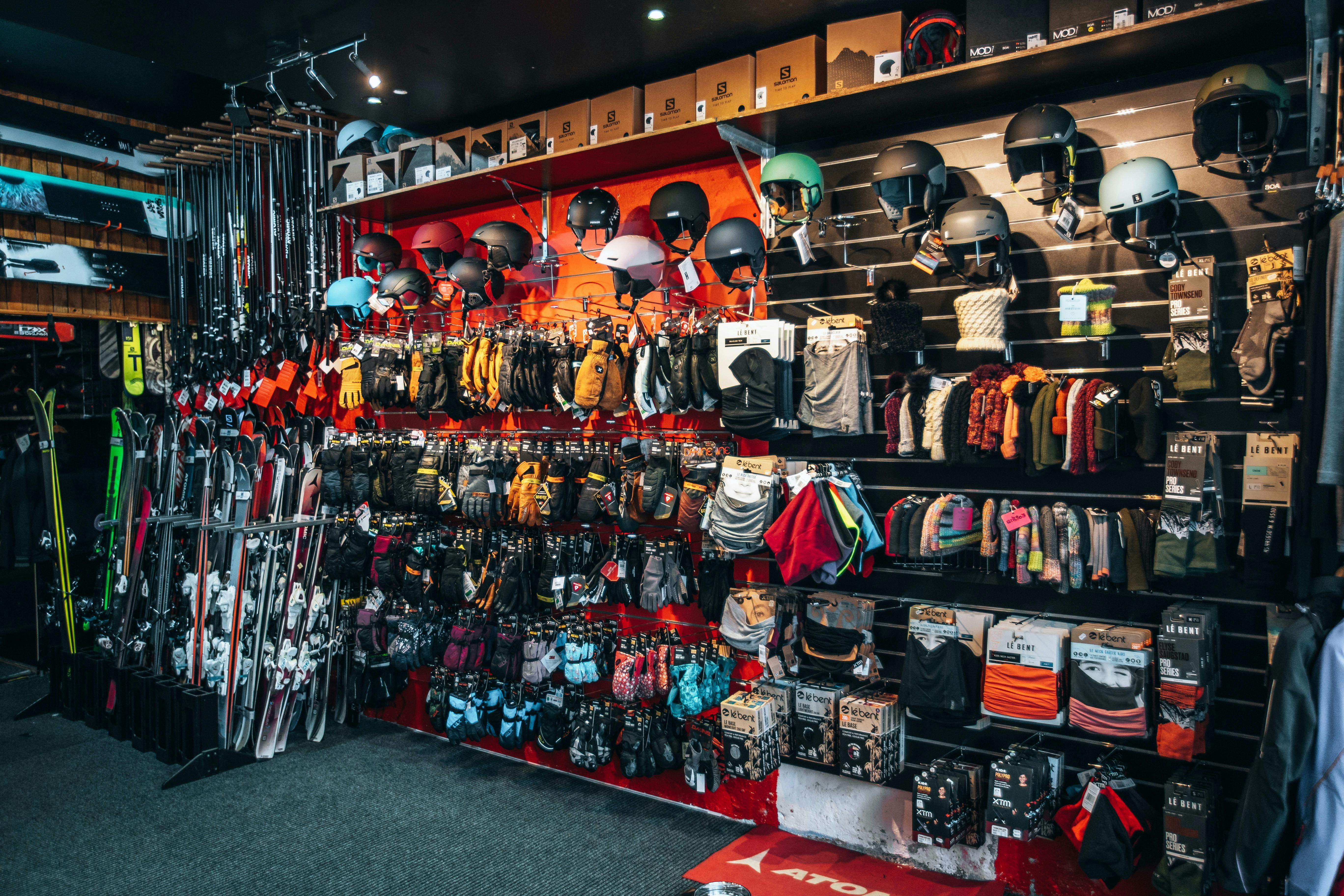 Helmets, gloves, balaclavas, beanies