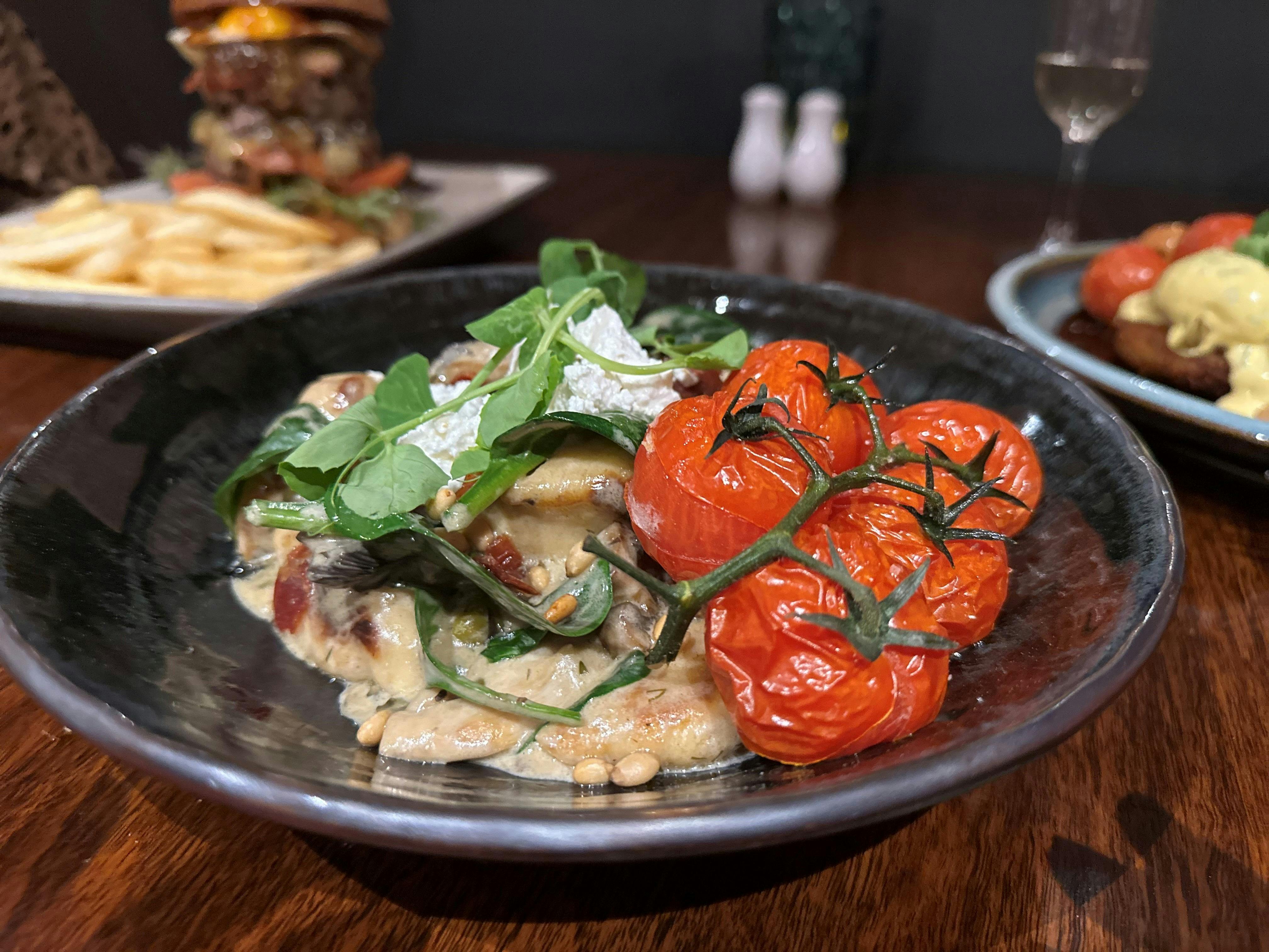 The Oak View Restaurant - gnocchi with roasted vine-ripened tomatoes