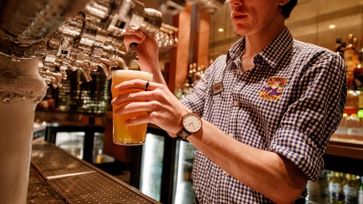 Beer being poured