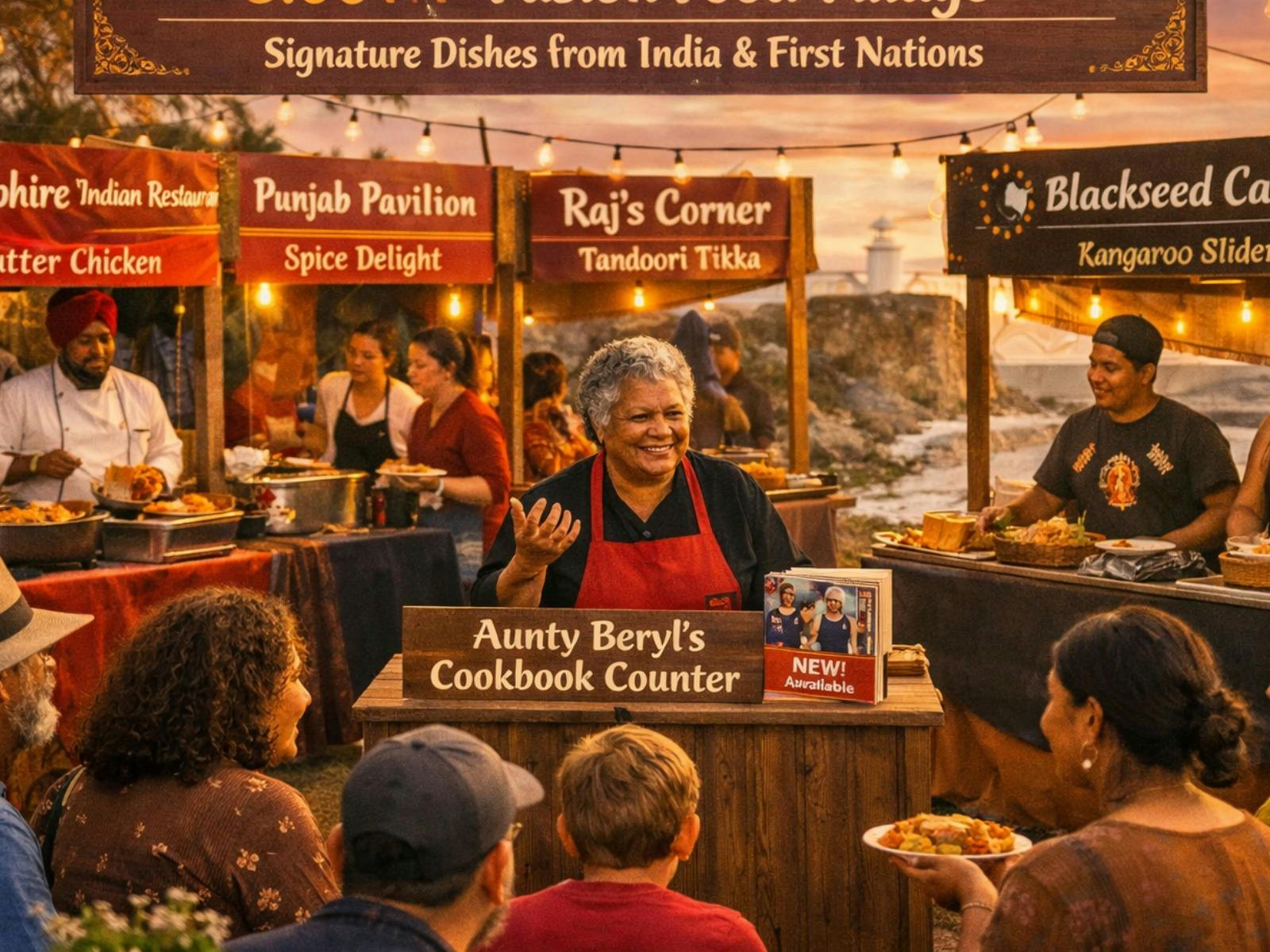 Fusion food village opens for crowd to indulge into Indian and First Nations delights.