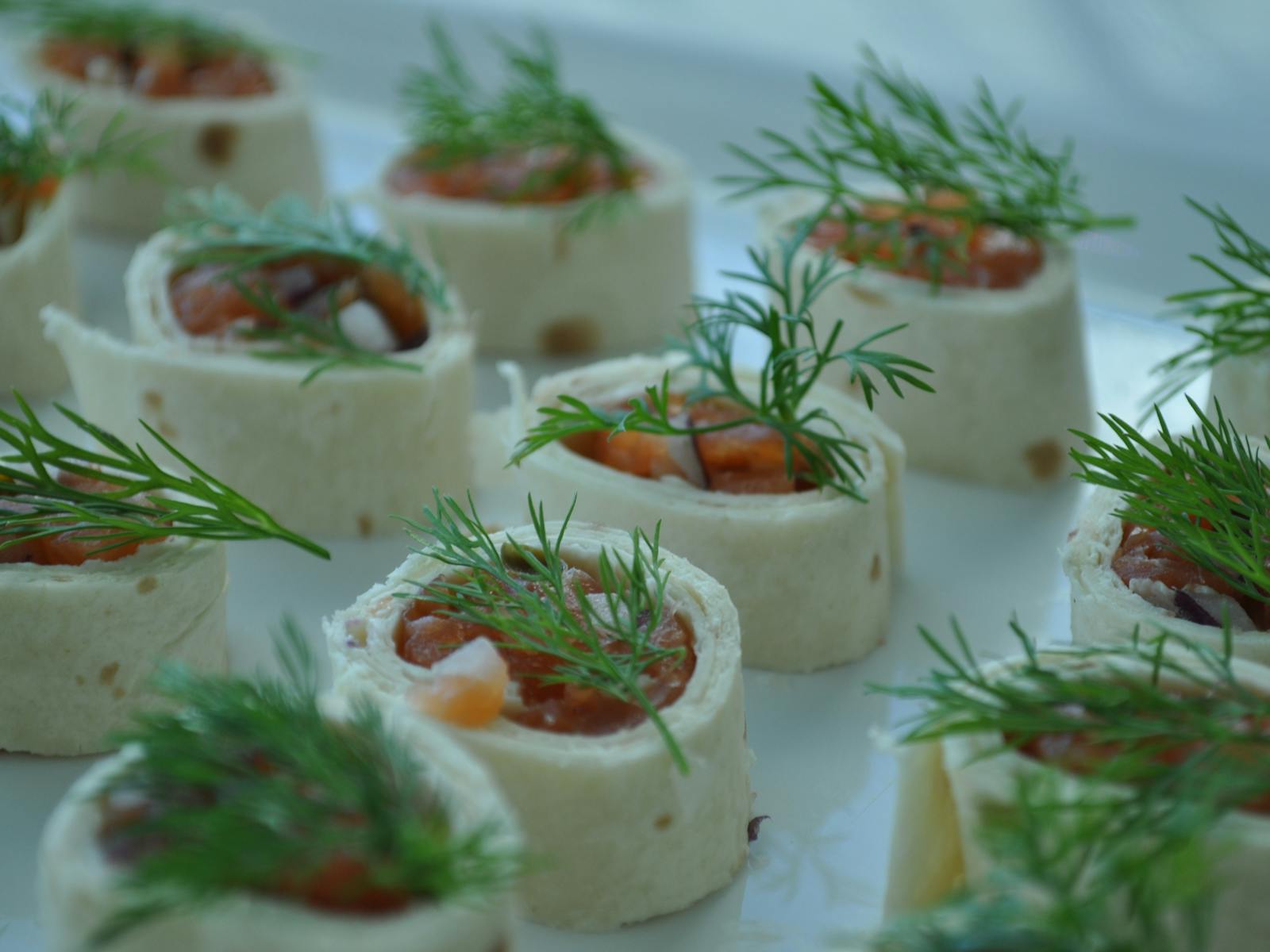 smoked salmon roll-ups - Tasmanian Salmon
