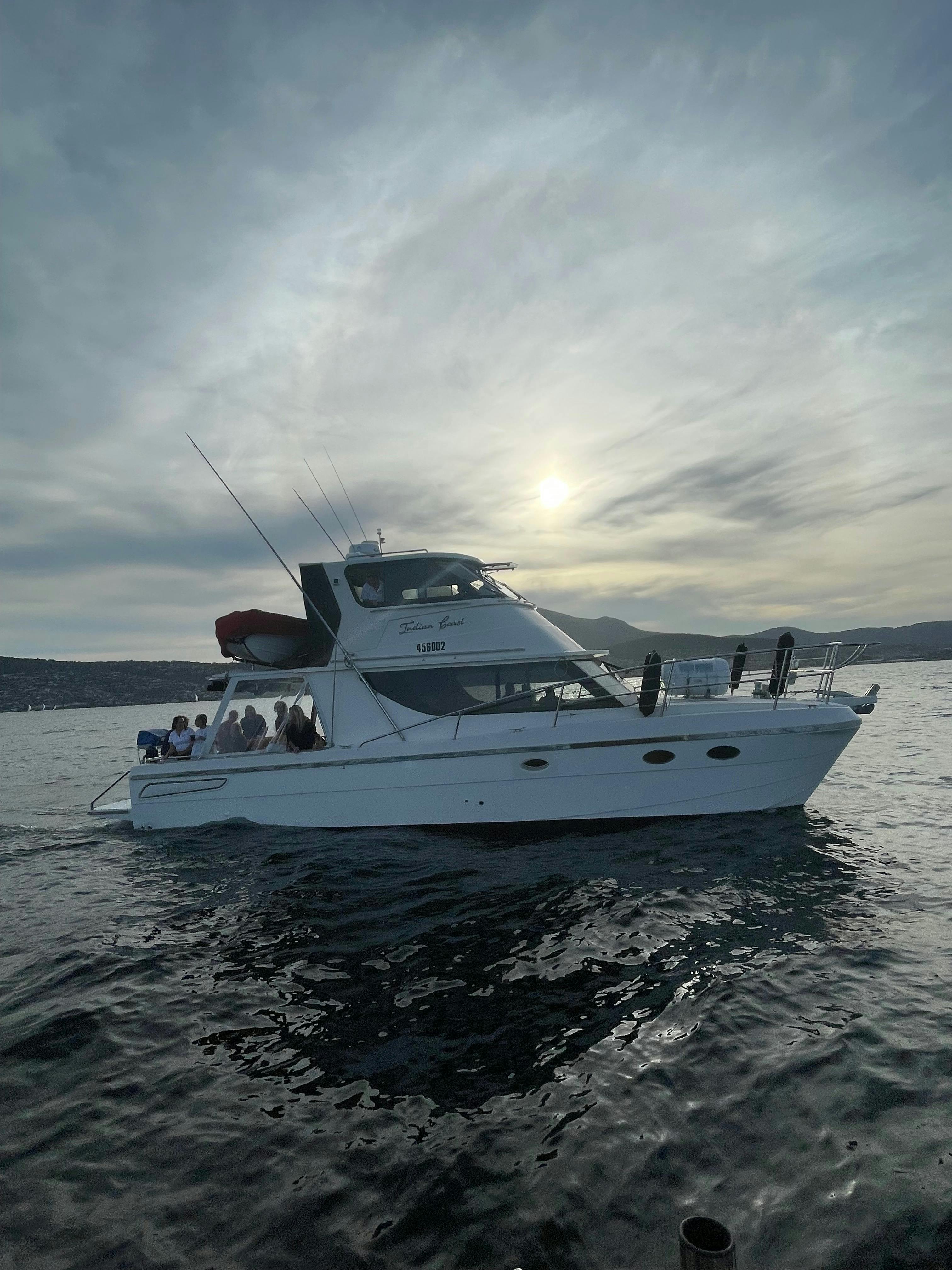 A perfect evening on board The Indian Coast to watch the start of the Crown Series Regatta